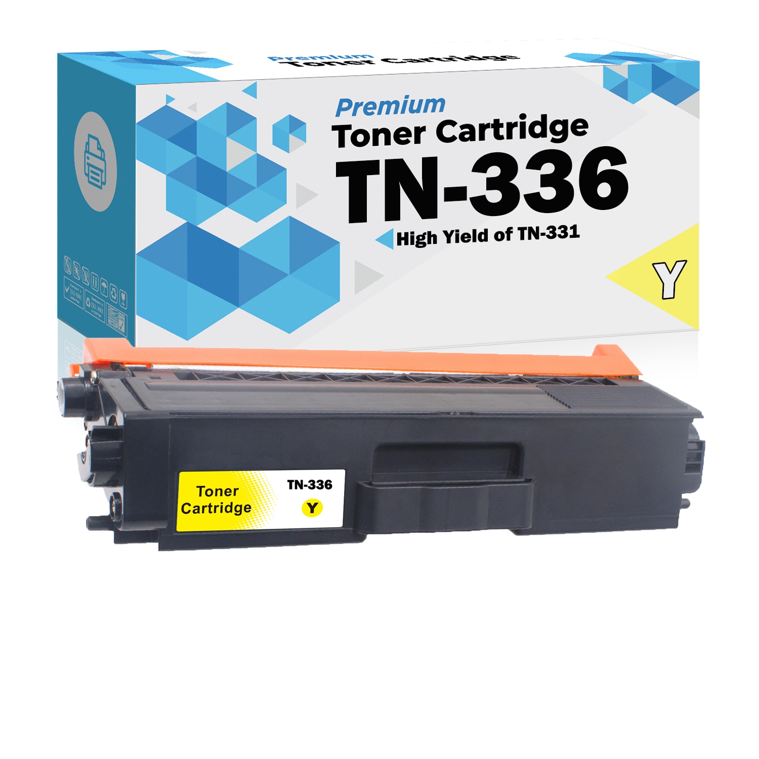 Ultra Toner™ New Superior Brother TN331/336 Yellow Compatible Toner Cartridge-Brother Printer 8250/8350/8600