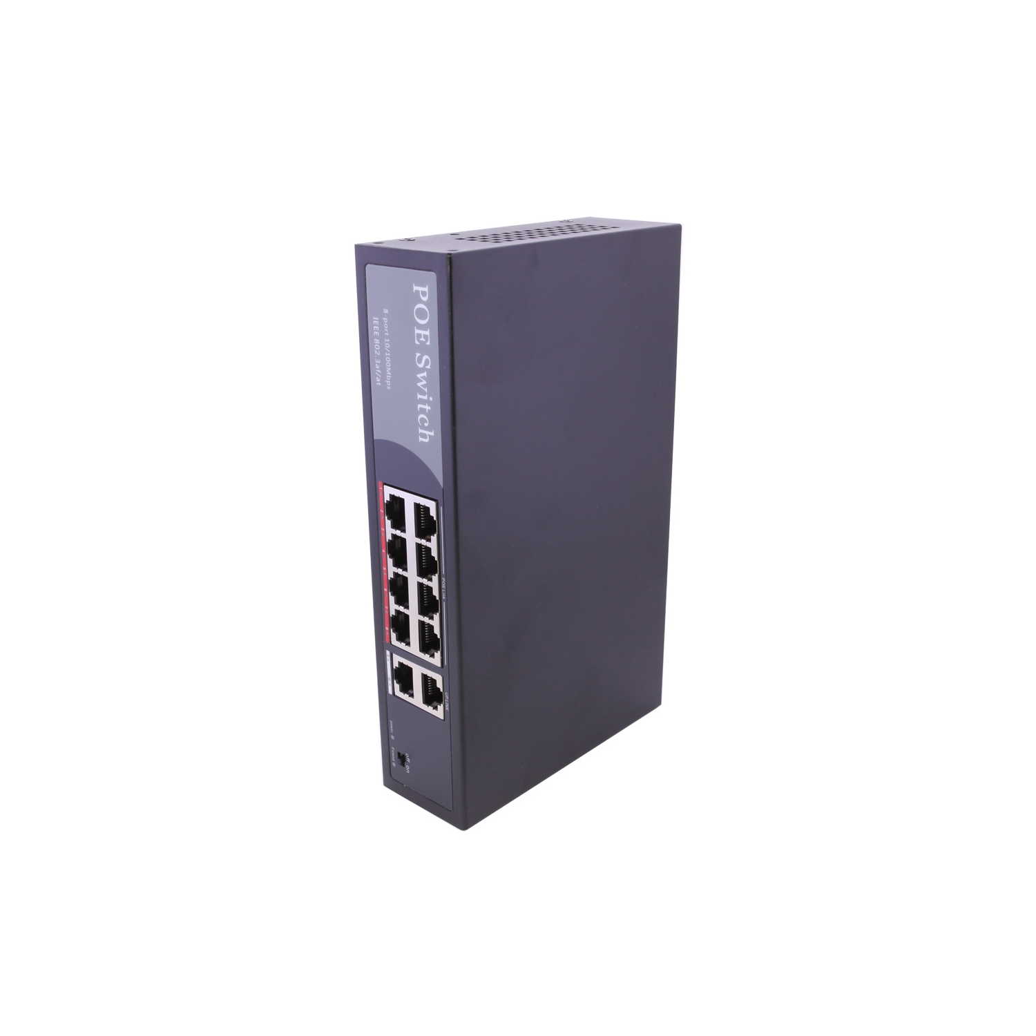 Commutateur réseau PoE 10/100m Power Intor 8 ports + 2 ports Power over Ethernet d’axGear
