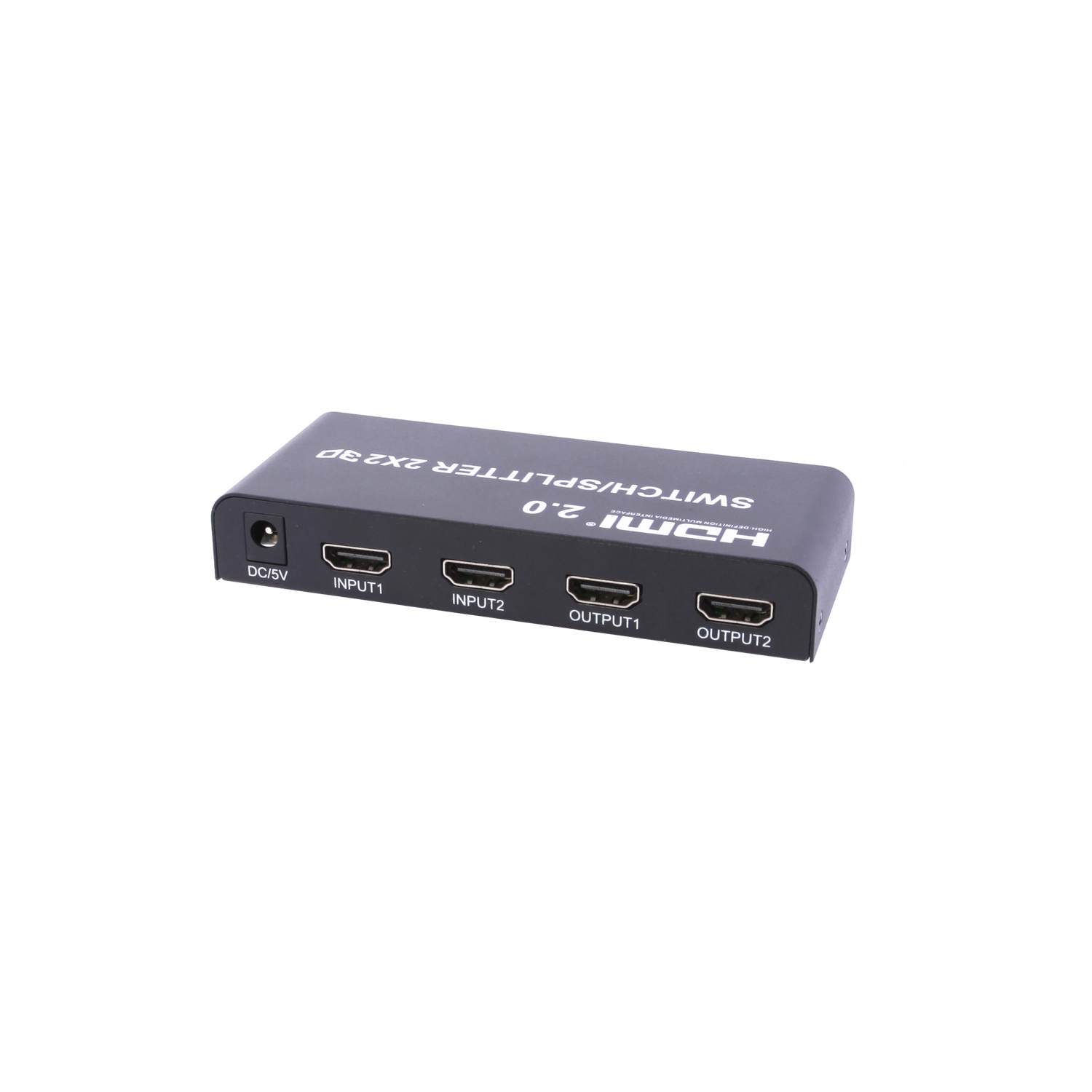 Répartiteur de commutateur 2 entrées HDMI vers 2.0 4K True Matrix d’axGear avec télécommande et 2 entrées HDMI