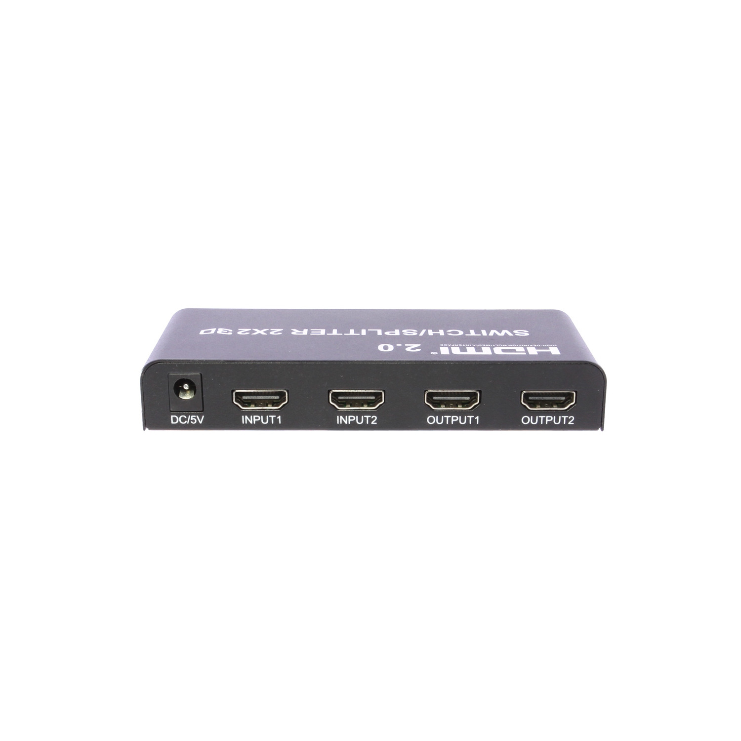 Répartiteur de commutateur 2 entrées HDMI vers 2.0 4K True Matrix d’axGear avec télécommande et 2 entrées HDMI