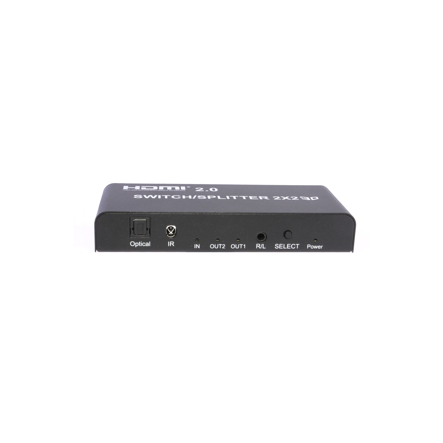 Répartiteur de commutateur 2 entrées HDMI vers 2.0 4K True Matrix d’axGear avec télécommande et 2 entrées HDMI