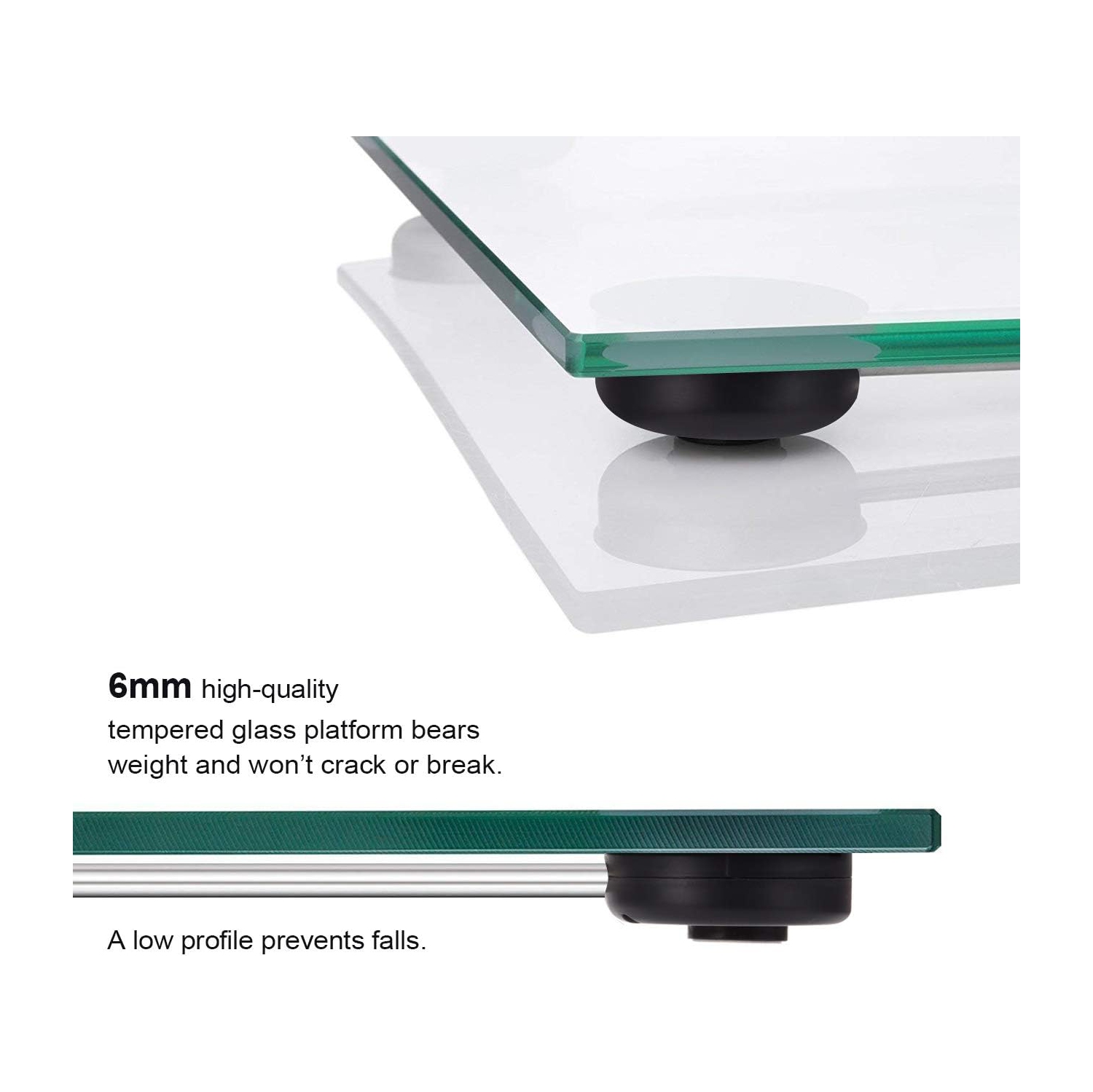 Smart Digital Body Weight Bathroom Scale with Step-On Technology, LCD Backlit Display, 400 lbs Capacity and Accurate Weight Measurements, Silver