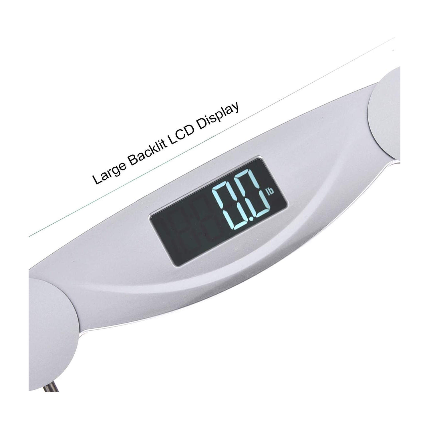 Smart Digital Body Weight Bathroom Scale with Step-On Technology, LCD Backlit Display, 400 lbs Capacity and Accurate Weight Measurements, Silver