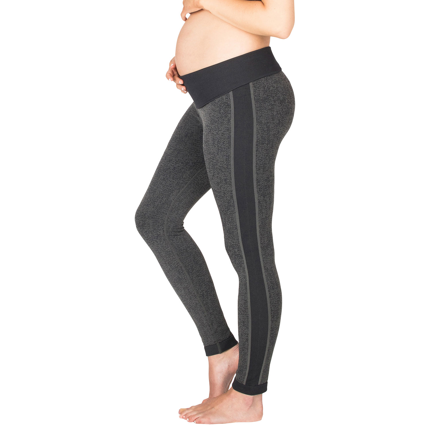 Pantalon de sport de maternité Ella de Modern Eternity - Grand - Jacquard gris