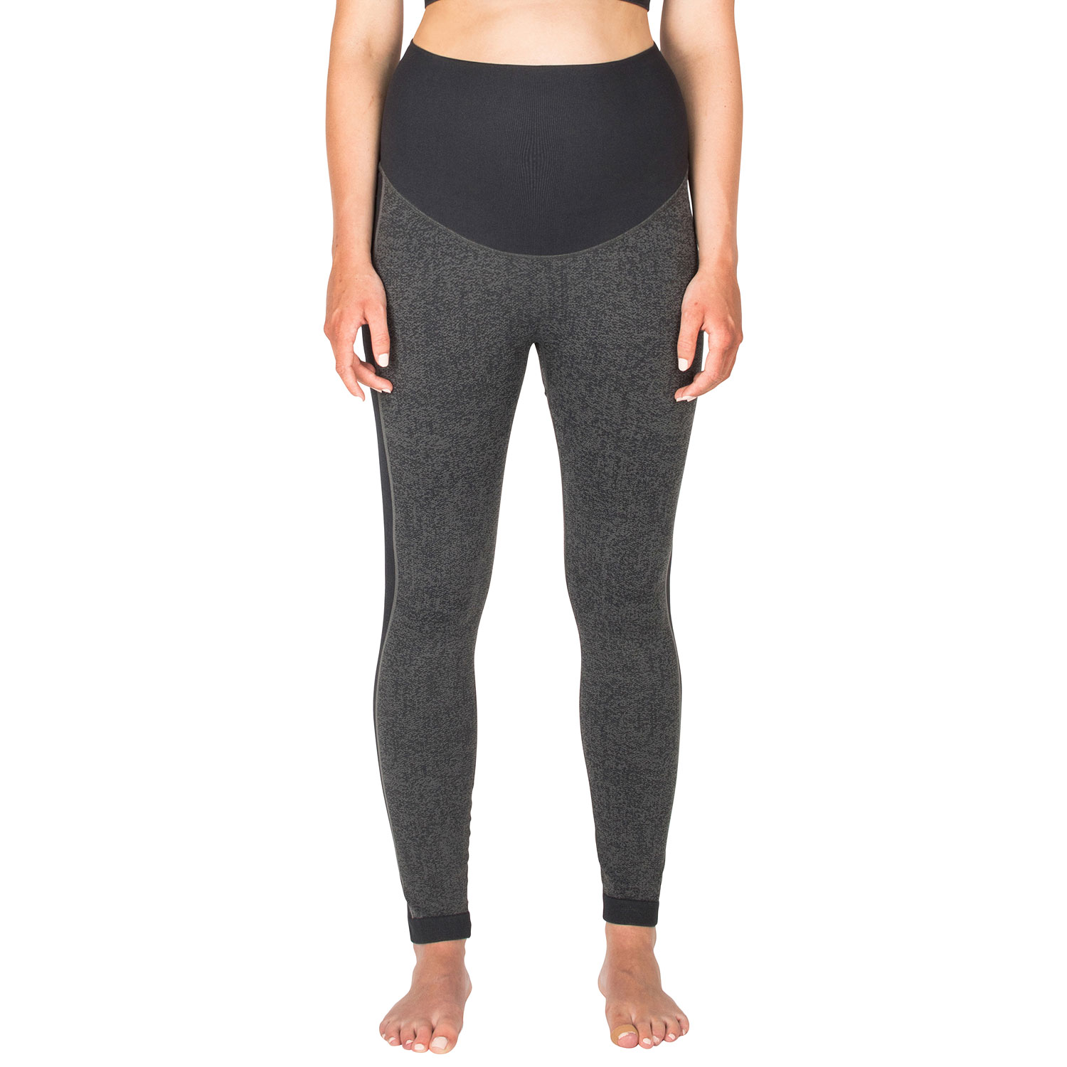 Modern Eternity Ella Active Maternity Pants - Medium - Grey Jacquard