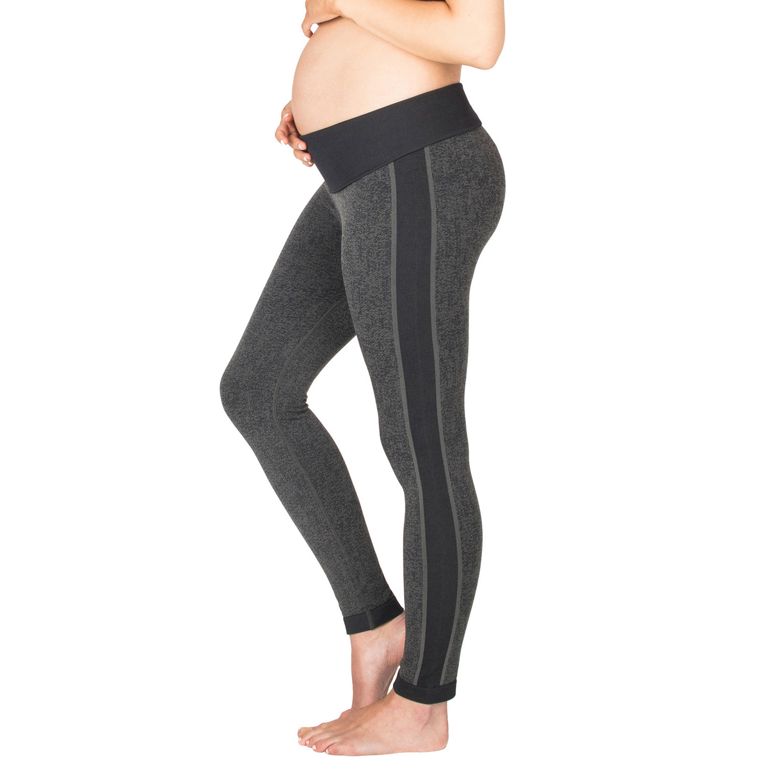 Pantalon de sport de maternité Ella de Modern Eternity - Petit - Jacquard gris