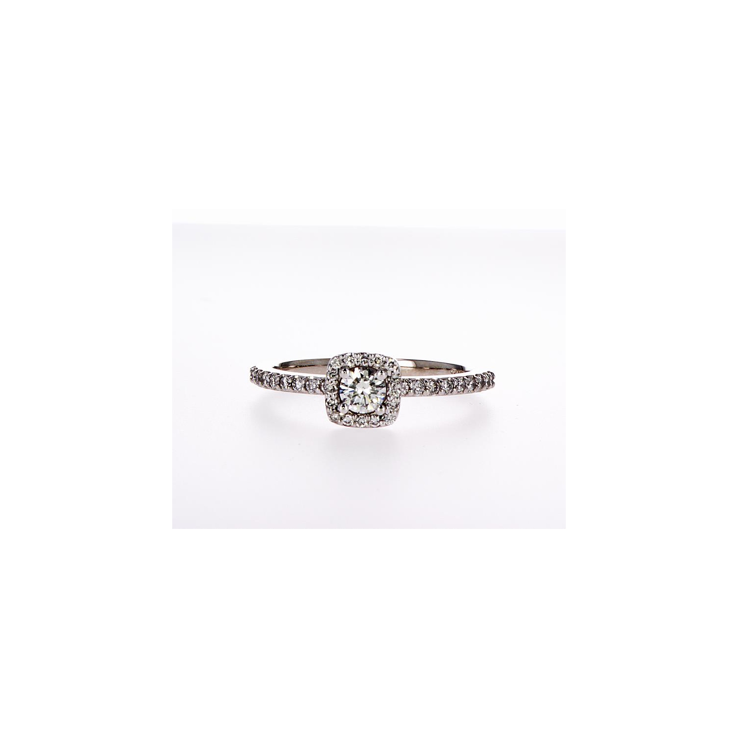 14K Bridal Engagement Halo Diamond Ring- Size 5