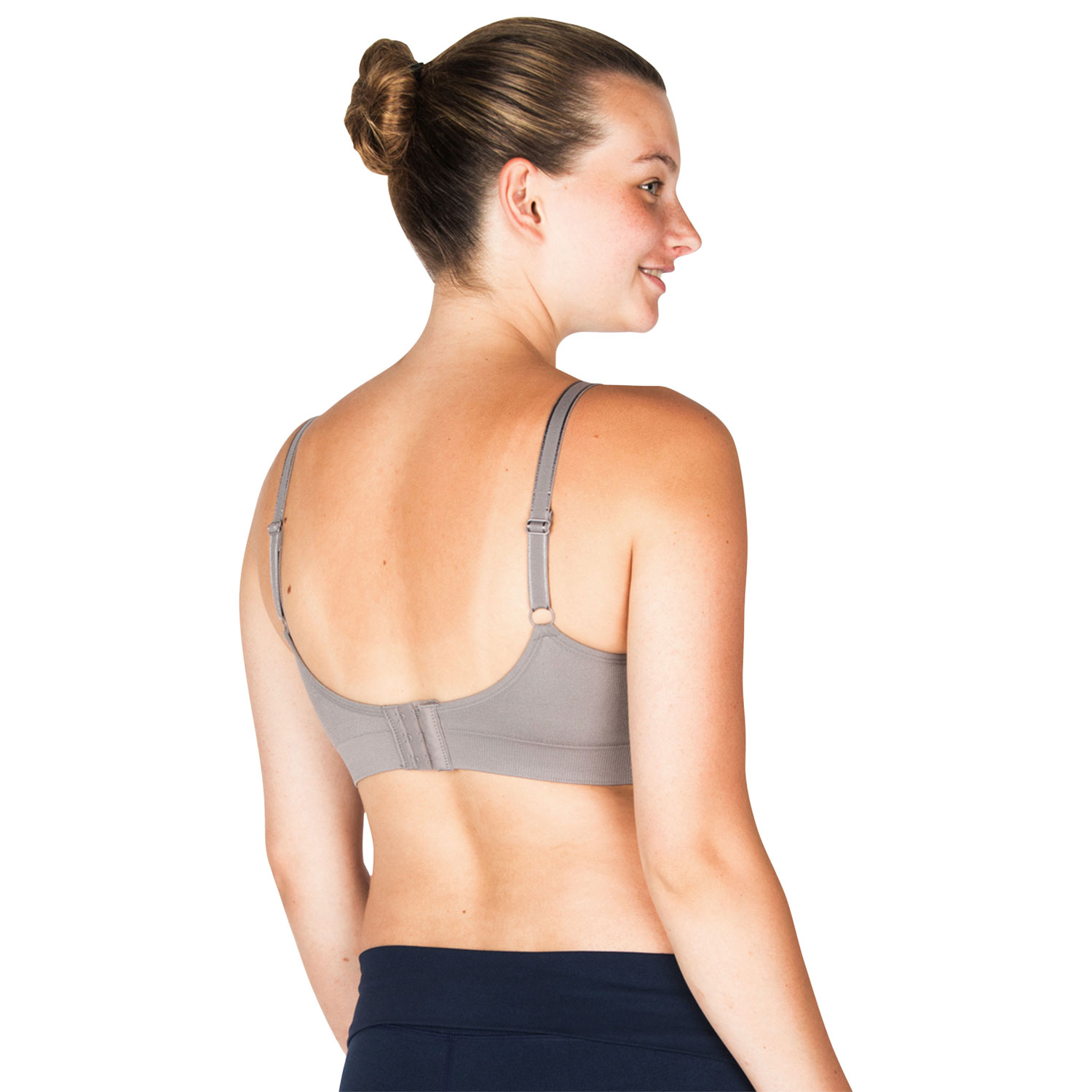 Soutien-gorge d'allaitement sans couture Jade de Modern Eternity - Très grand - Gris