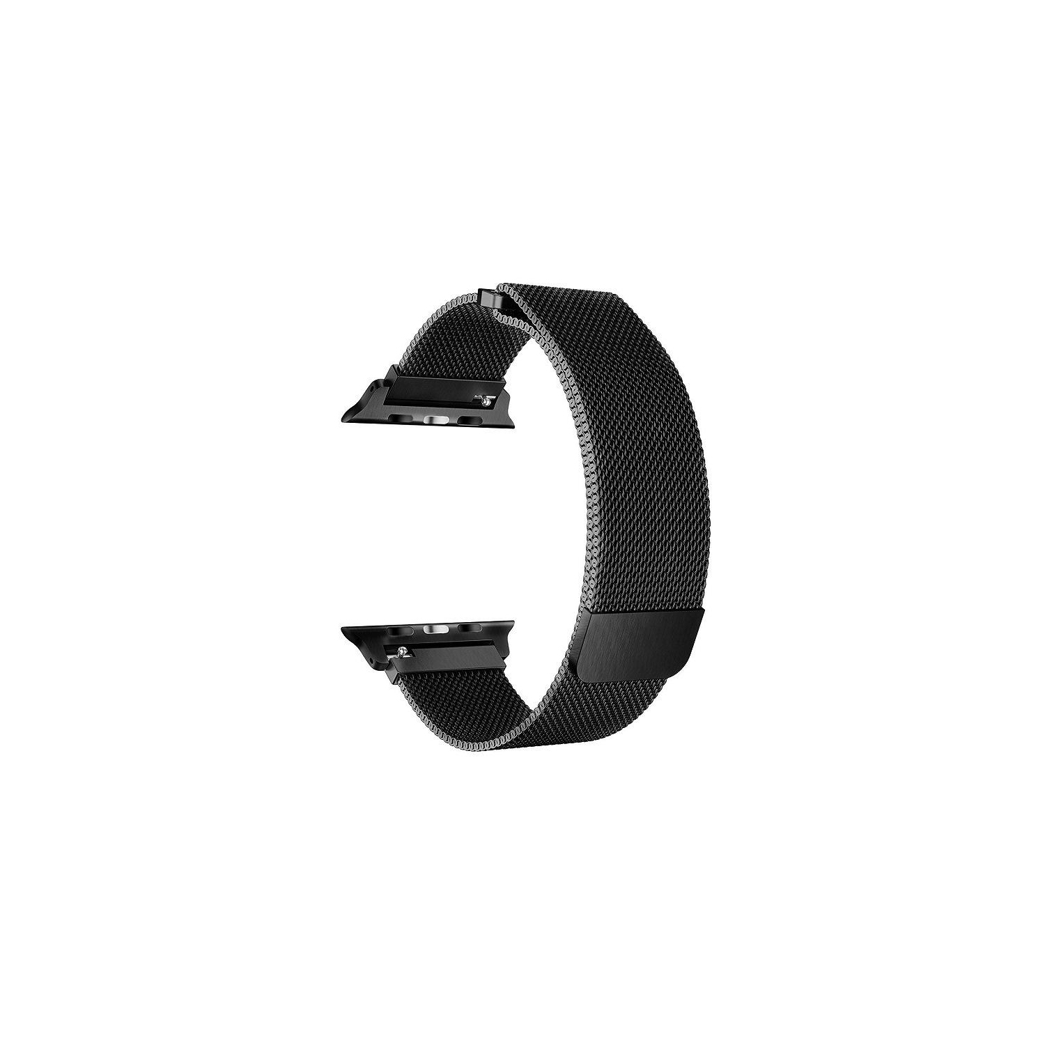 Bracelet noir à fermoir magnétique Milan de PANDACO pour Apple Watch 38&nbsp;mm/40&nbsp;mm/41&nbsp;mm/42&nbsp;mm