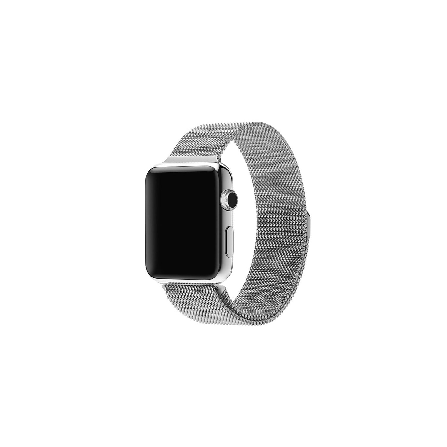 PANDACO Silver Milan Magnetic Clasp Watch Strap for Apple Watch 42mm / 44mm / 45mm / 46mm / 49mm