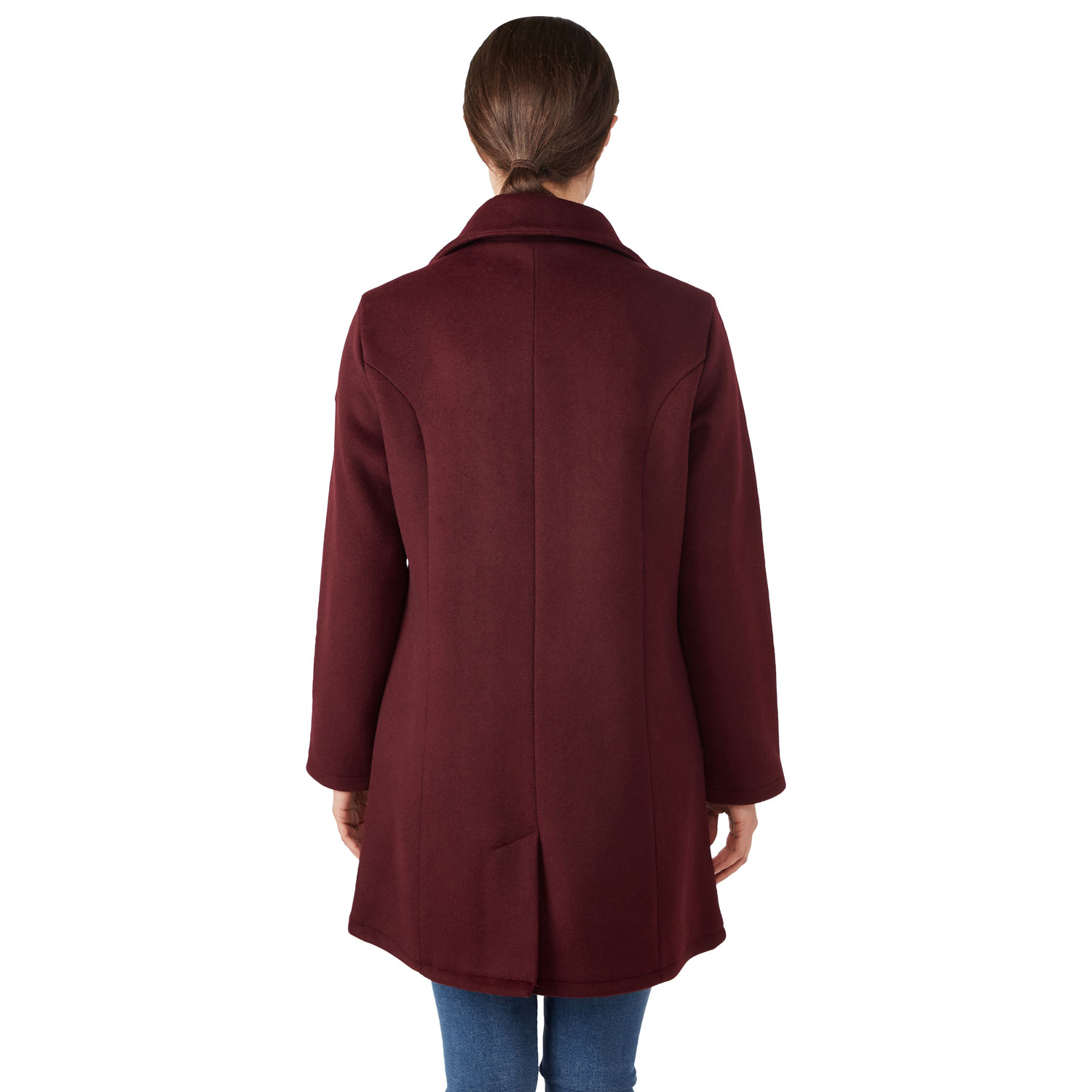 Modern Eternity Khloe Wool Maternity Coat - X-Large - Burgundy