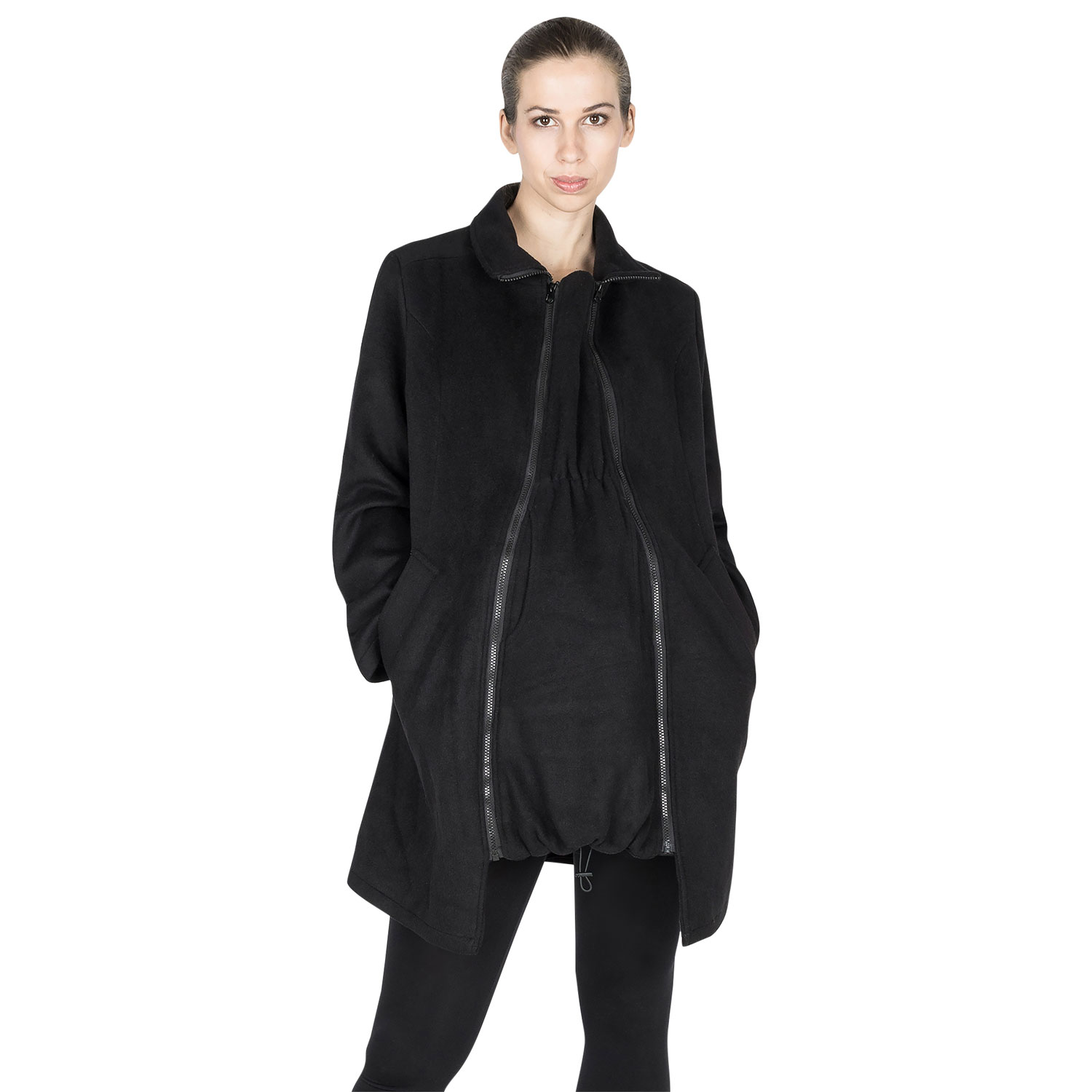 Manteau de maternité en laine Khloe de Modern Eternity - Moyen - Noir
