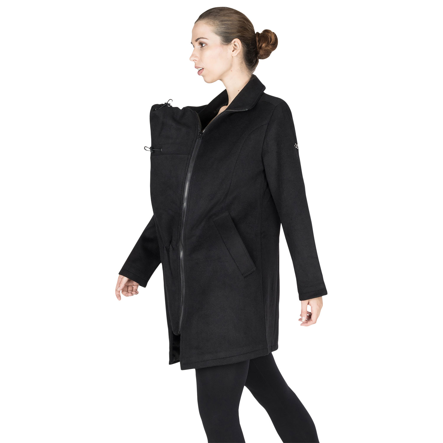 Manteau de maternité en laine Khloe de Modern Eternity - Moyen - Noir