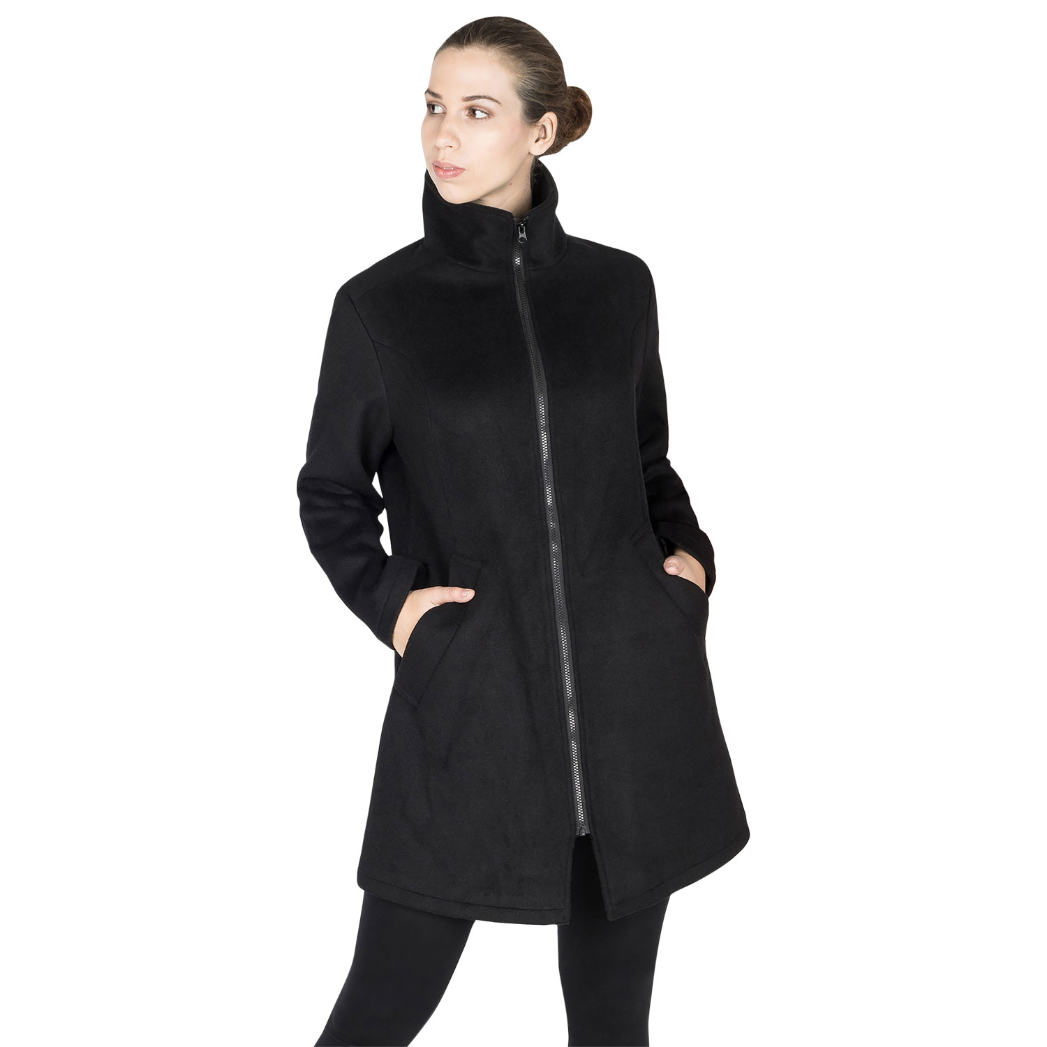 Manteau de maternité en laine Khloe de Modern Eternity - Grand - Noir