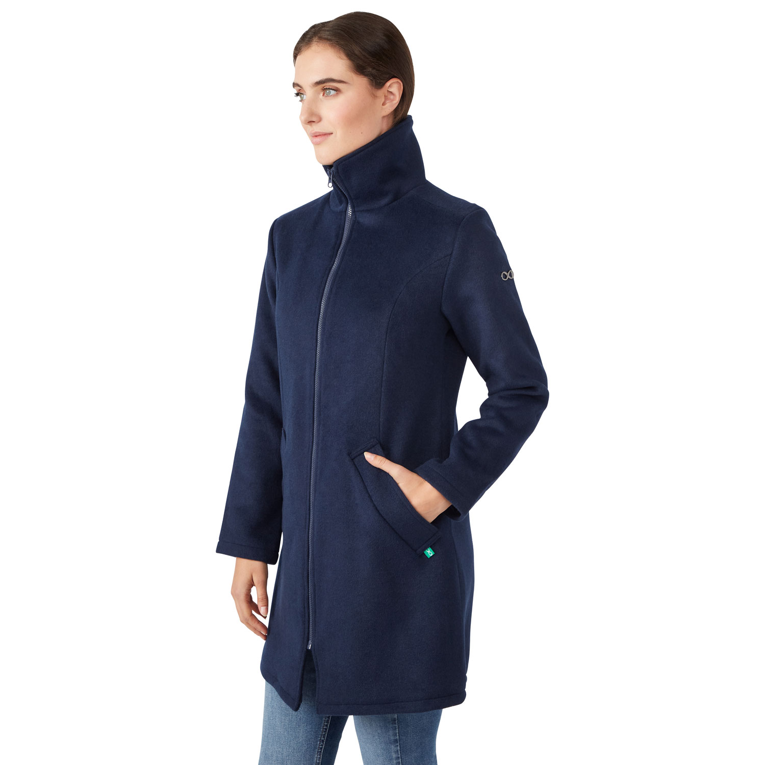 Manteau de maternité en laine Khloe de Modern Eternity - Petit - Bleu marine