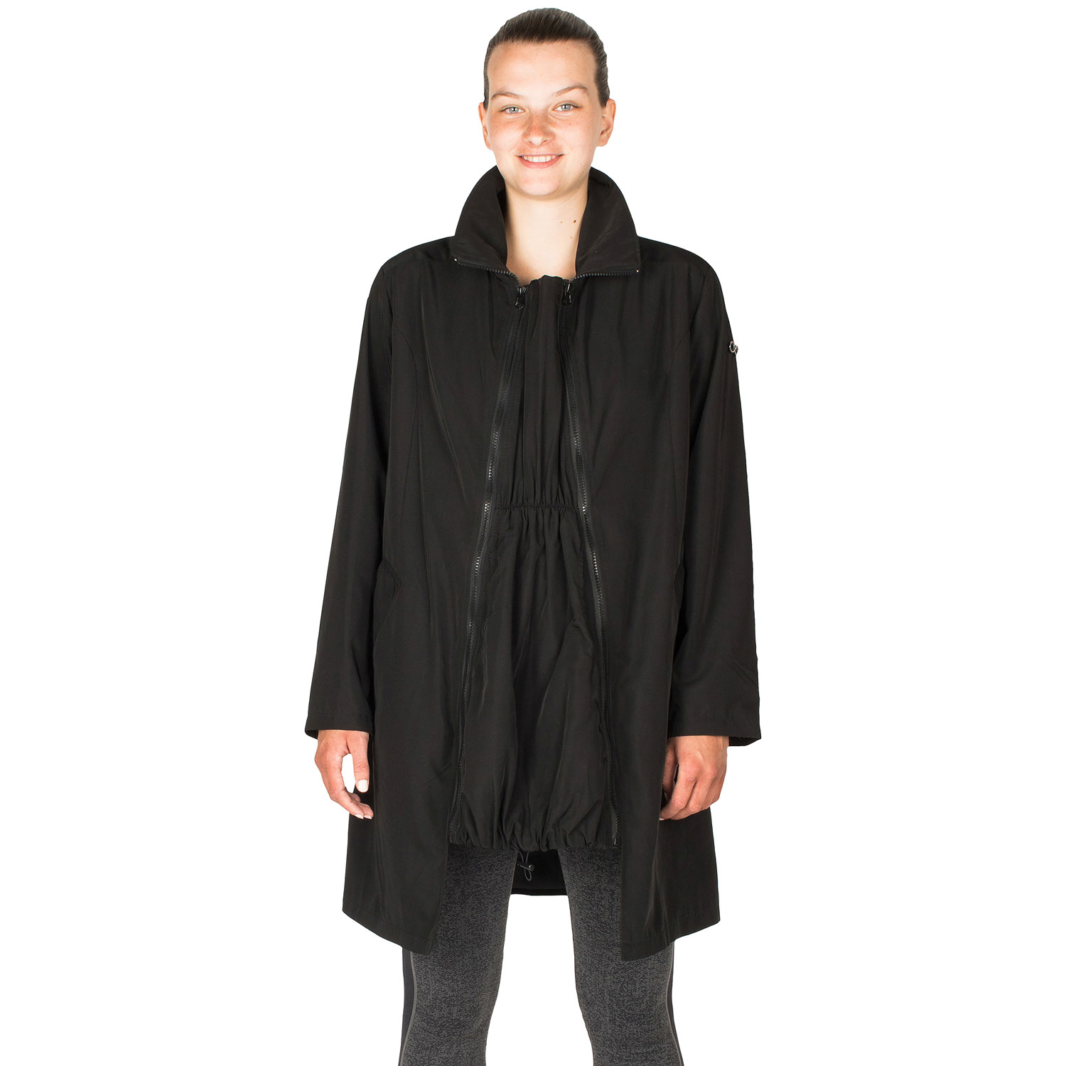 Modern Eternity Avelynne Maternity Trench Coat - Large - Black