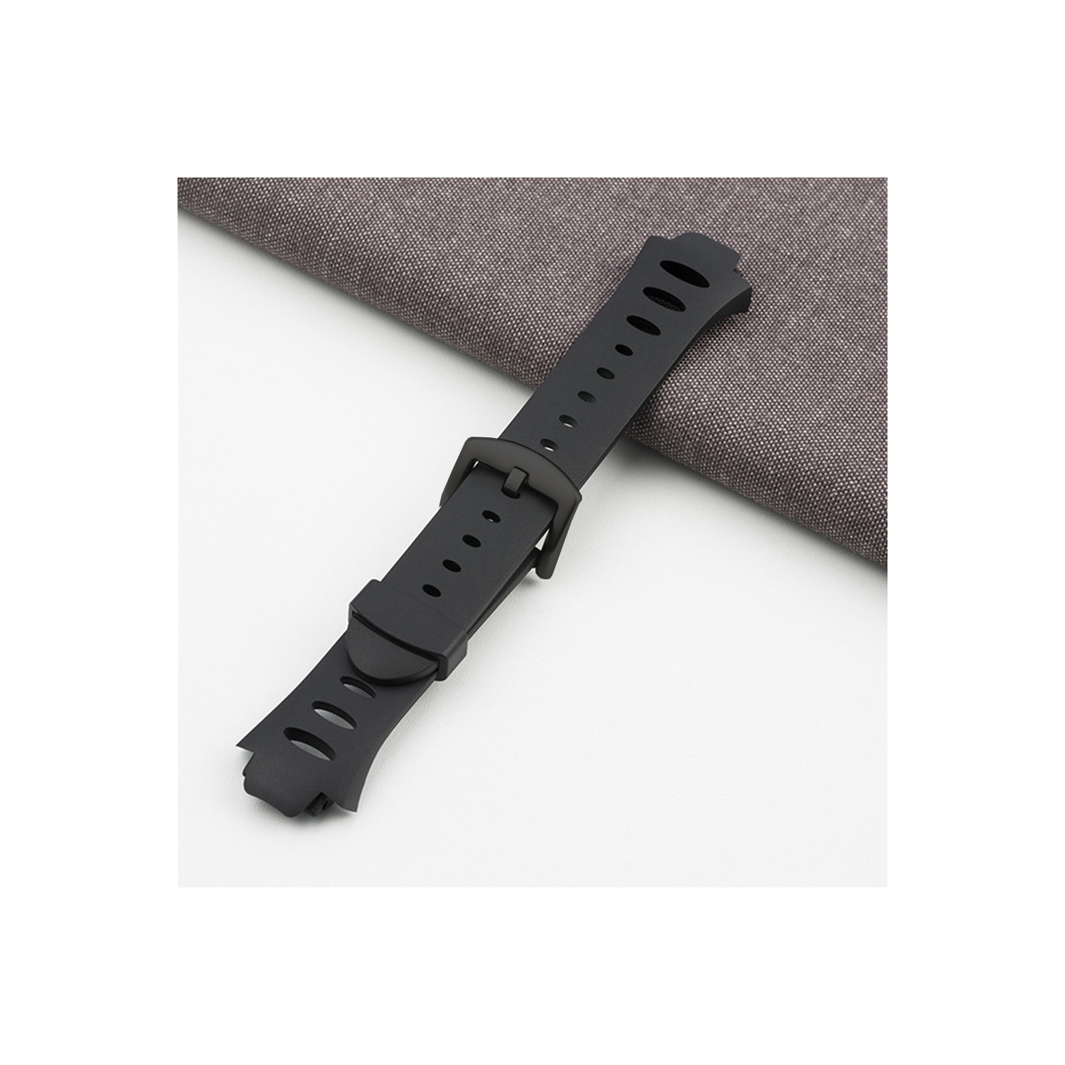 StrapsCo Black Silicone Rubber Watch Band Strap Compatible with Suunto Observer SR & X6HRM - Black