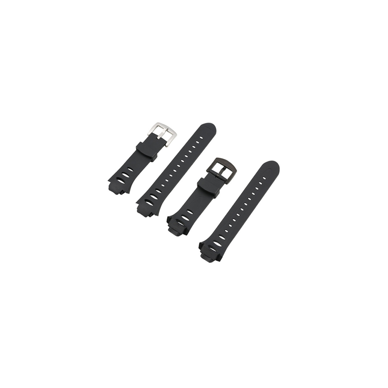 StrapsCo Black Silicone Rubber Watch Band Strap Compatible with Suunto Observer SR & X6HRM - Black