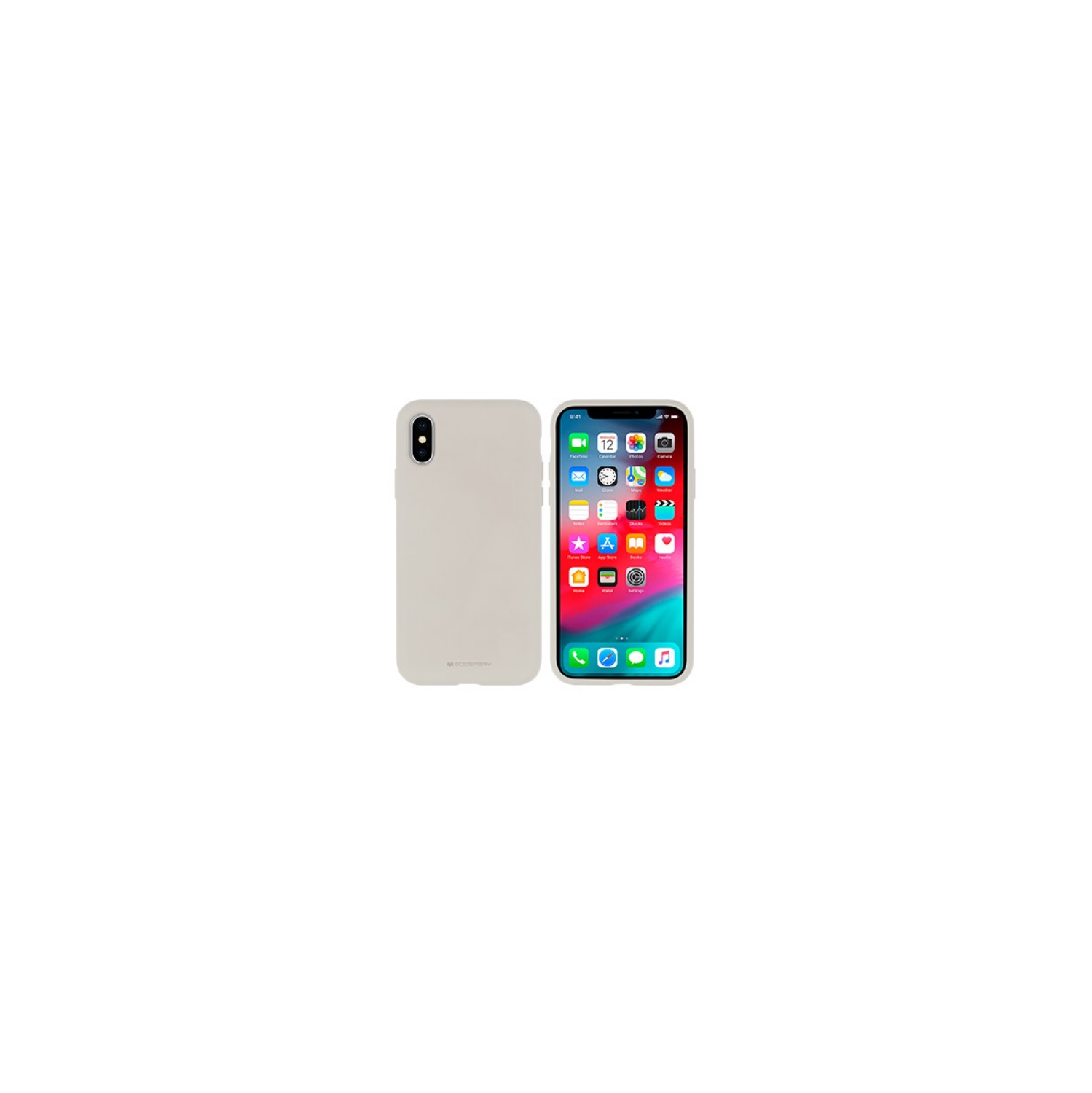 Iphone X/XS Mercury Silicone Case, Stone