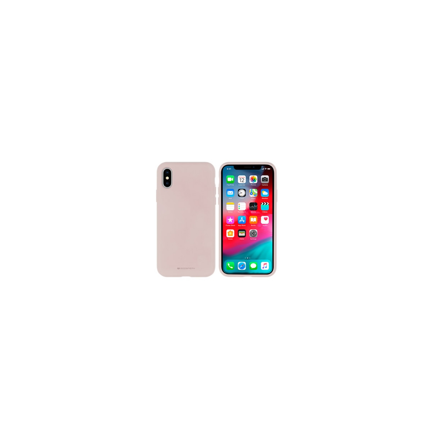 Iphone X/XS Mercury Silicone Case, Pink Sand