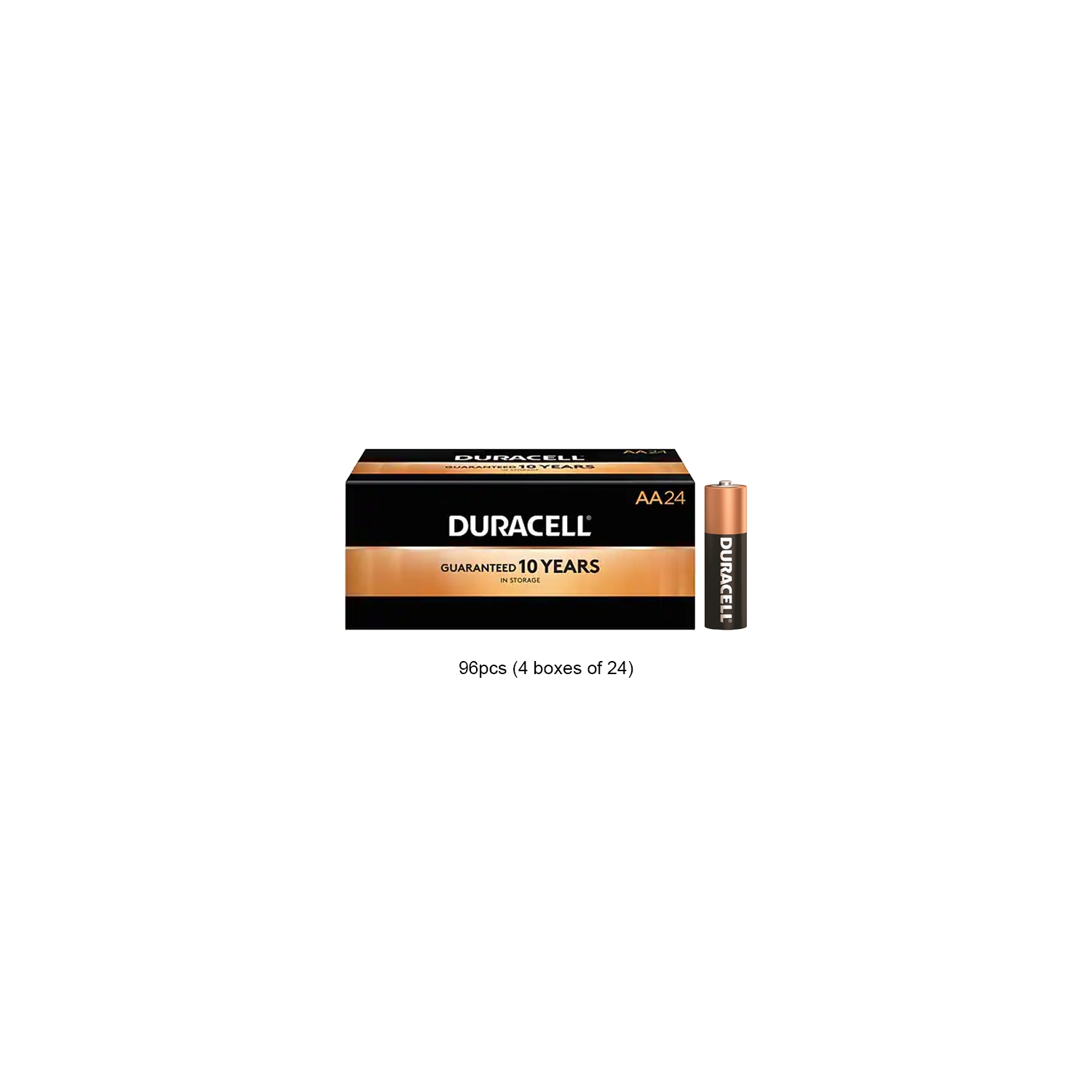 96-pack AA Duracell Coppertop MN1500 Alkaline Batteries