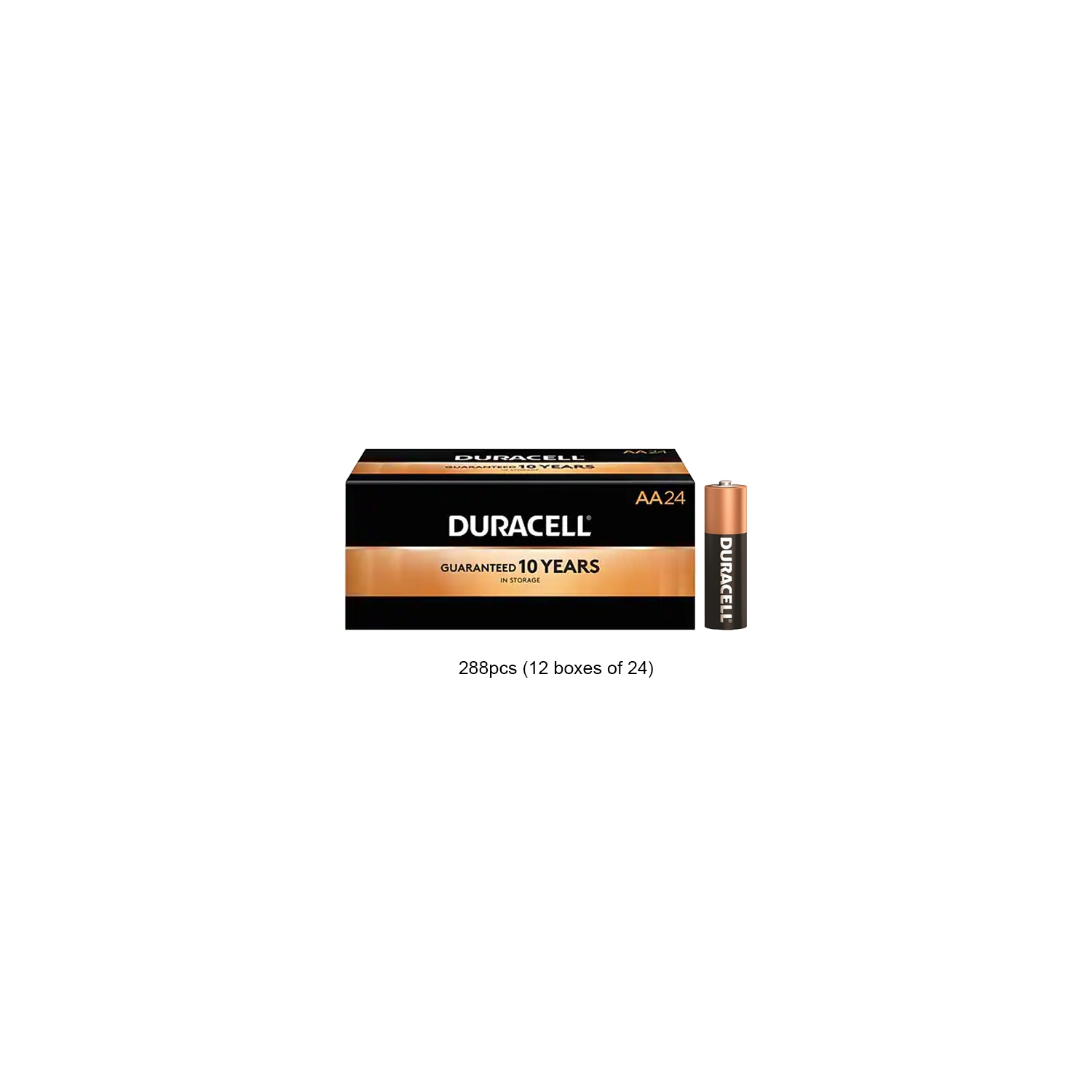 288-pack AA Duracell Coppertop MN1500 Alkaline Batteries