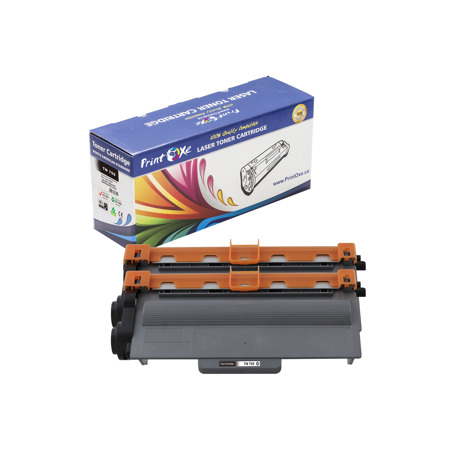 PRINTOXE® 3 PK: DR720 & 2 TN750 Compatible Drum & 2 Toner Cartridges (3 Units) for Brother HL 5440 5440D 5445 5450DN 5470DW 6180DW and MFC 8510 8110