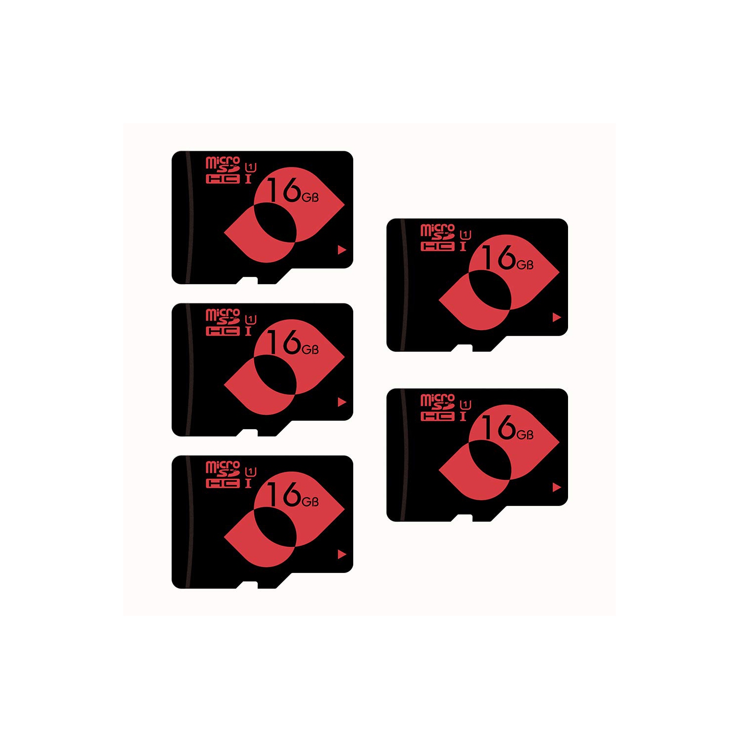 5 PACK Micro SD Card 16GB, Gopro Memory Card - Speed up to 45 MB/s 16GB TF Card with SD Adapter for Wyze Cam/Galaxy Note