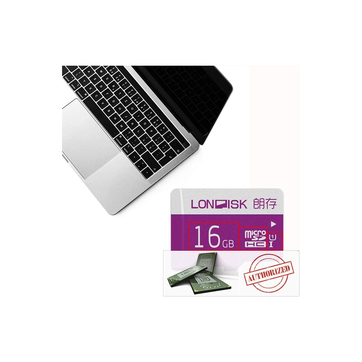 16GB microSD Card 2 Pack microSDHC Memory Card Class 10 U1 for Smartwatch/Camera