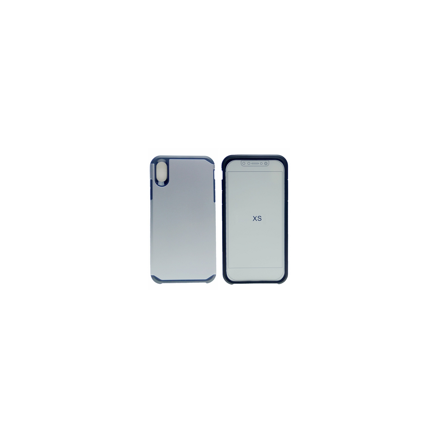 IphoneX/XS Matt Dual Layer Hybrid Case, Silver