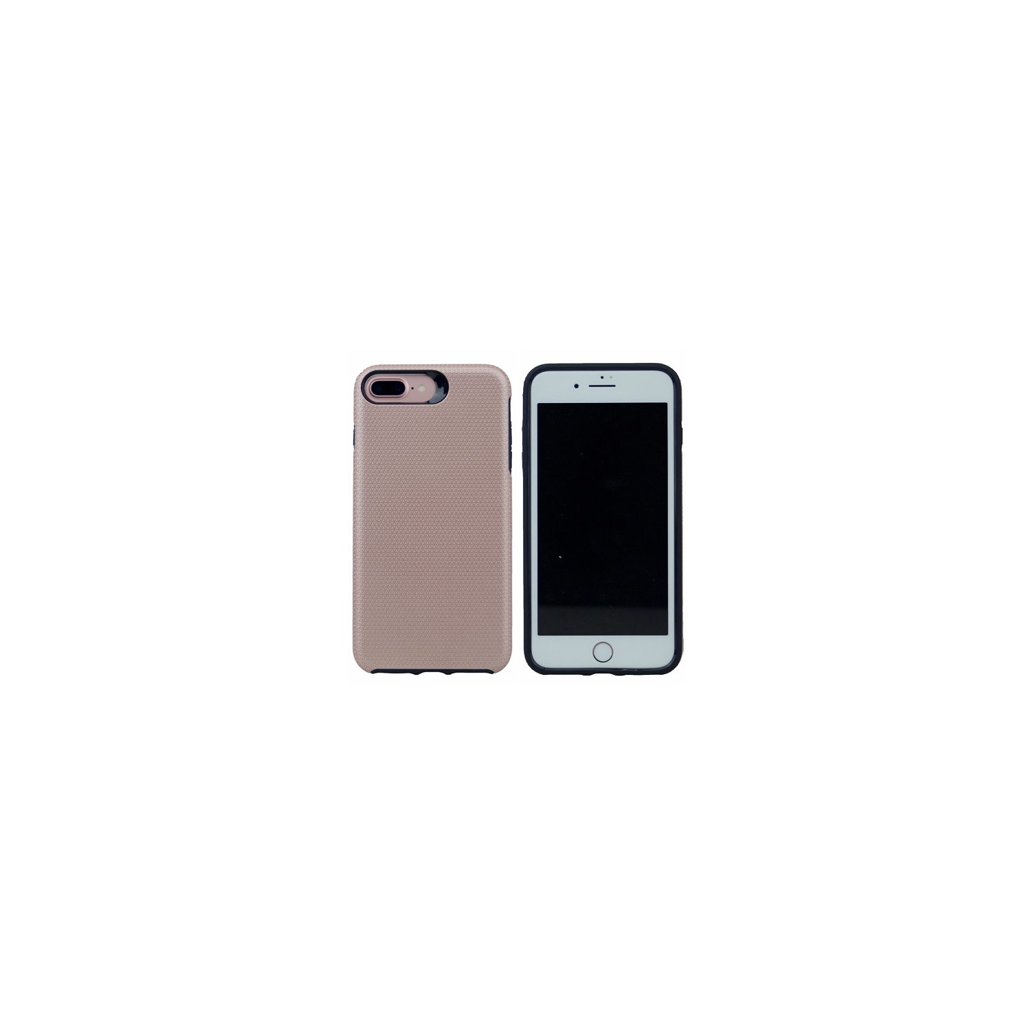 Iphone6/7/8 Triangle Designed Dual Layer Hybrid Case, Rose Gold