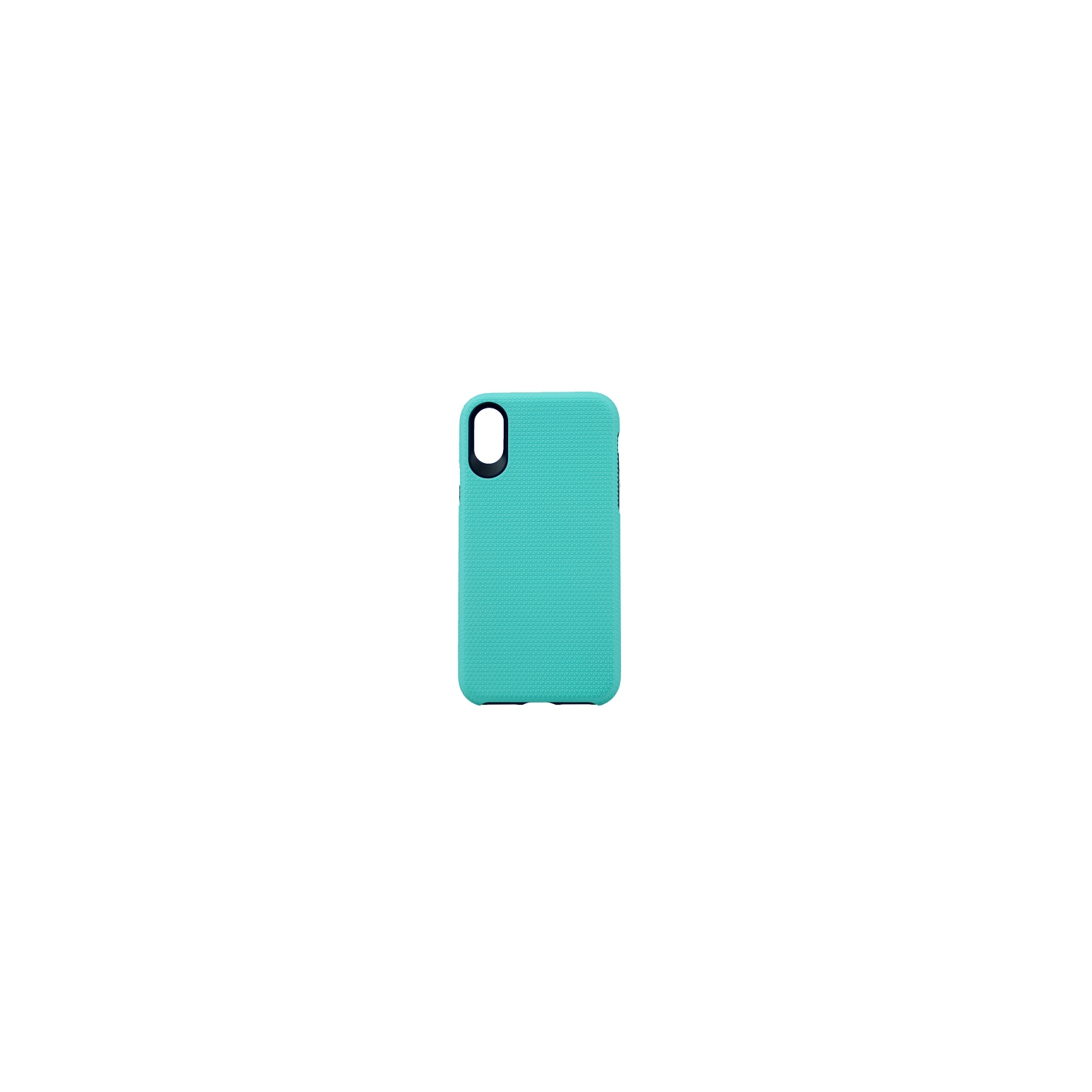 Iphone X/XS Triangle Designed Dual Layer Hybrid Case, Teal
