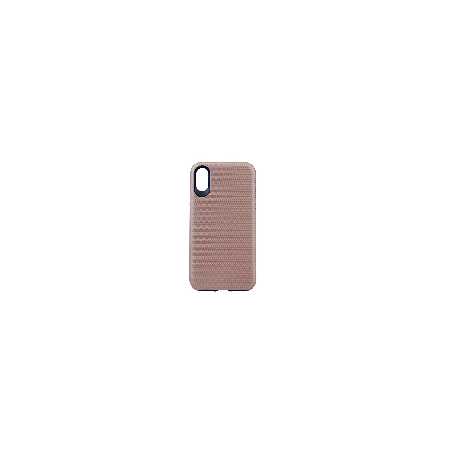 Iphone XR Triangle Designed Dual Layer Hybrid Case, Rose Gold