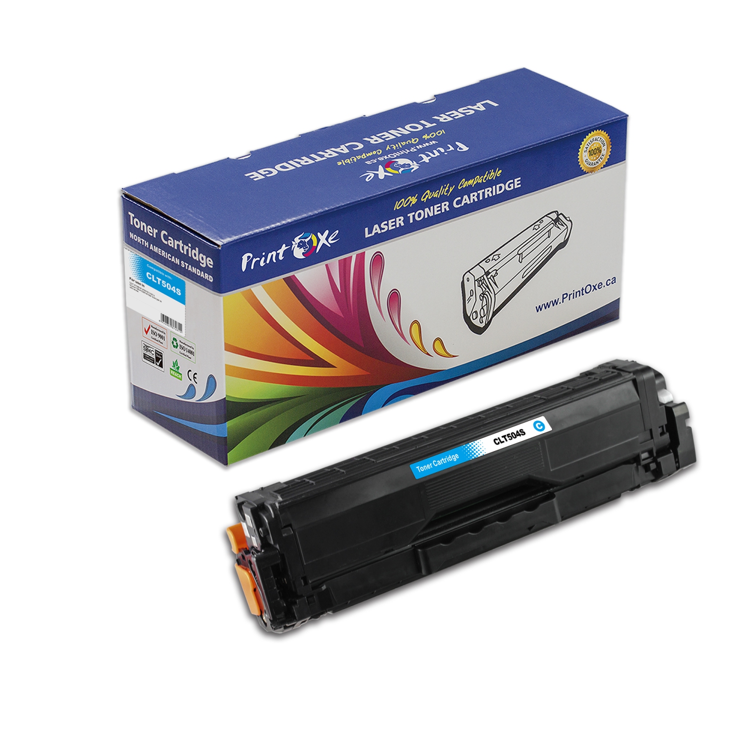 CLT 504S Compatible 4 Toner Cartridges CLT-504S Black, Cyan, Magenta, & Yellow for Samsung CLP 415 / 415N / 415NW and CLX 4195N / 4195FN / 4195FW
