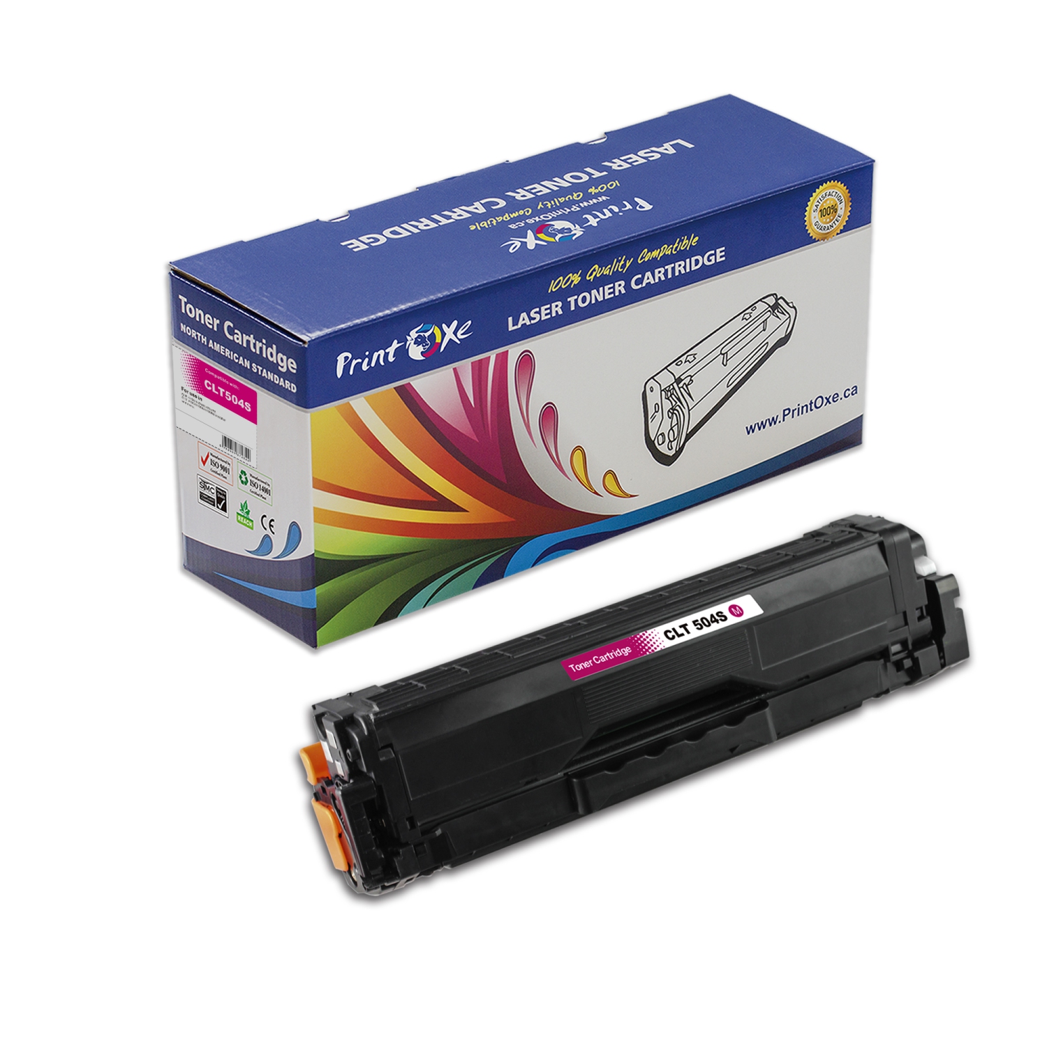 CLT 504S Compatible 4 Toner Cartridges CLT-504S Black, Cyan, Magenta, & Yellow for Samsung CLP 415 / 415N / 415NW and CLX 4195N / 4195FN / 4195FW