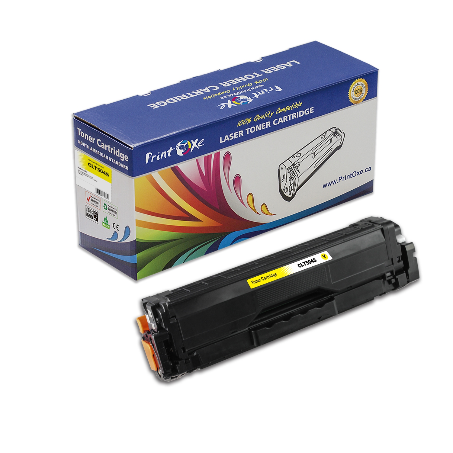 CLT 504S Compatible 4 Toner Cartridges CLT-504S Black, Cyan, Magenta, & Yellow for Samsung CLP 415 / 415N / 415NW and CLX 4195N / 4195FN / 4195FW