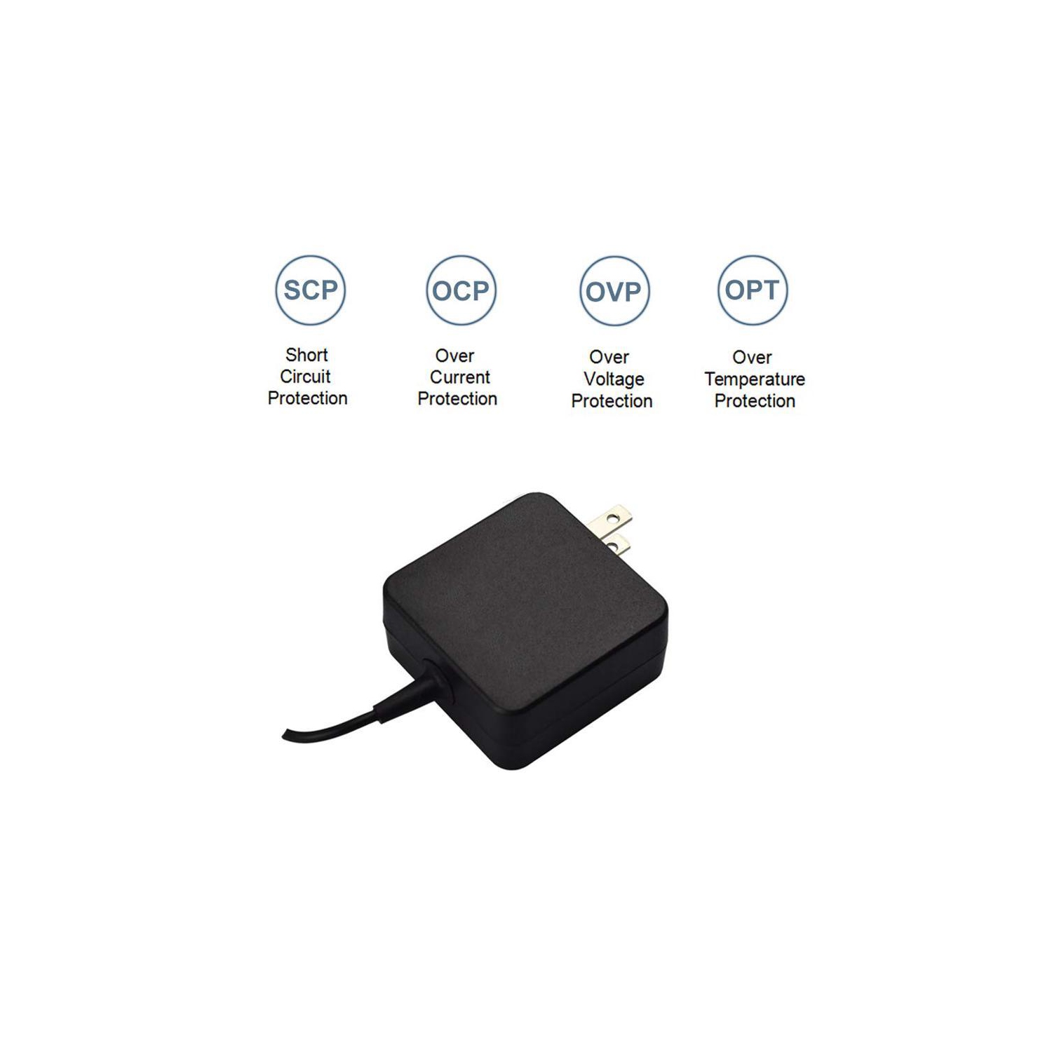 Nouveau chargeur D'Adaptateur 65W Type C 5V/3A, 9V/3A, 15V/3A et 20V/3.25 A Pour ASUS Zenbook, Chromebook Flip