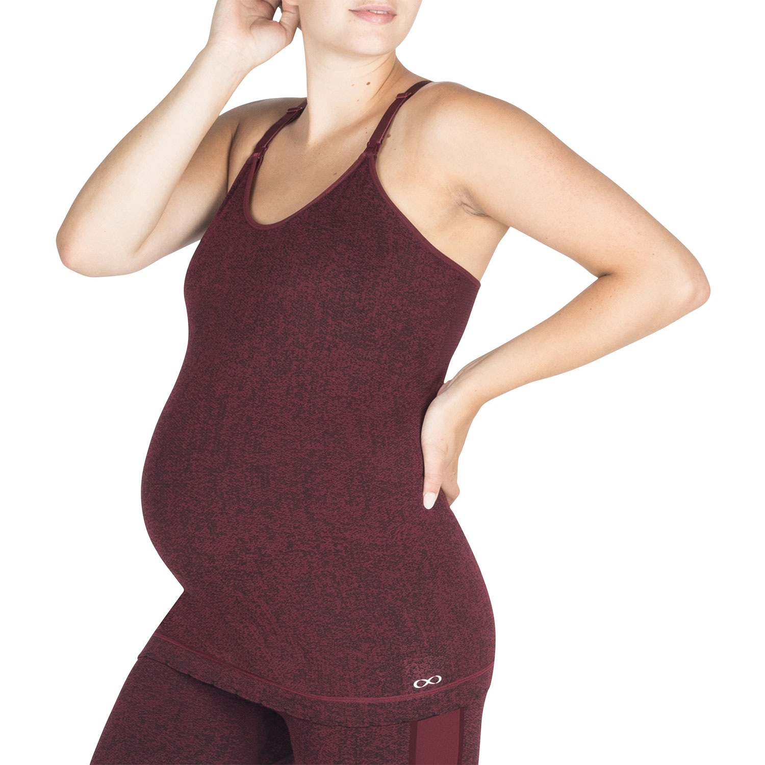 Modern Eternity Hannah Active Nursing Tank Top - X-Large - Burgundy Jacquard