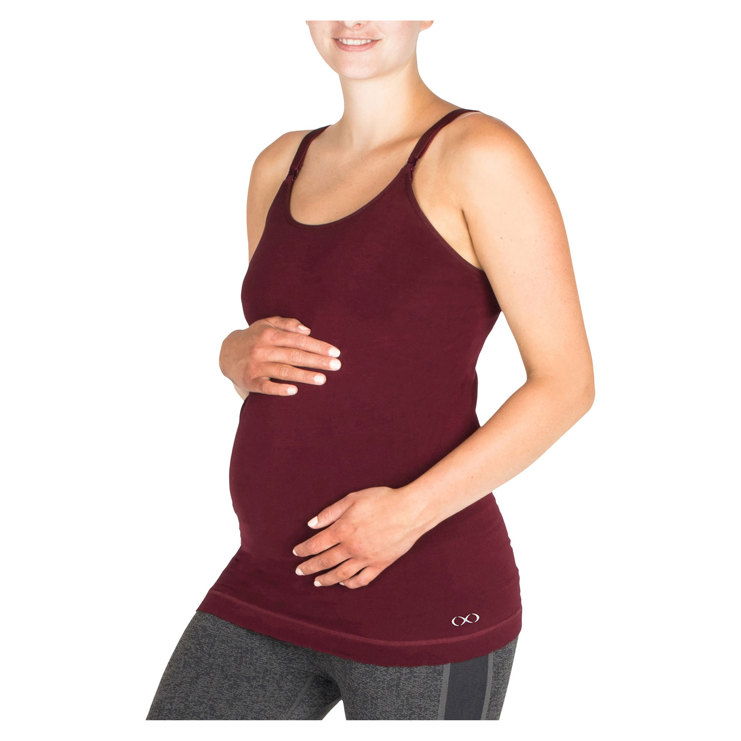 Modern Eternity Hannah Yoga Nursing Tank Top - Medium - Burgundy