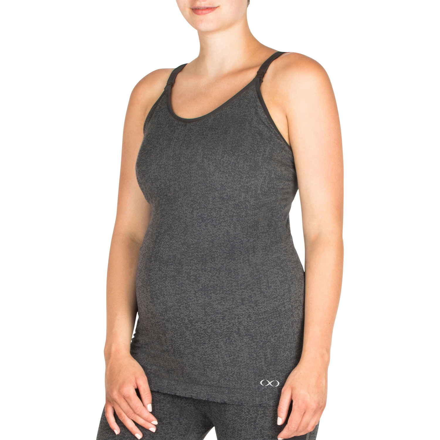 Modern Eternity Hannah Active Nursing Tank Top - Medium - Grey Jacquard
