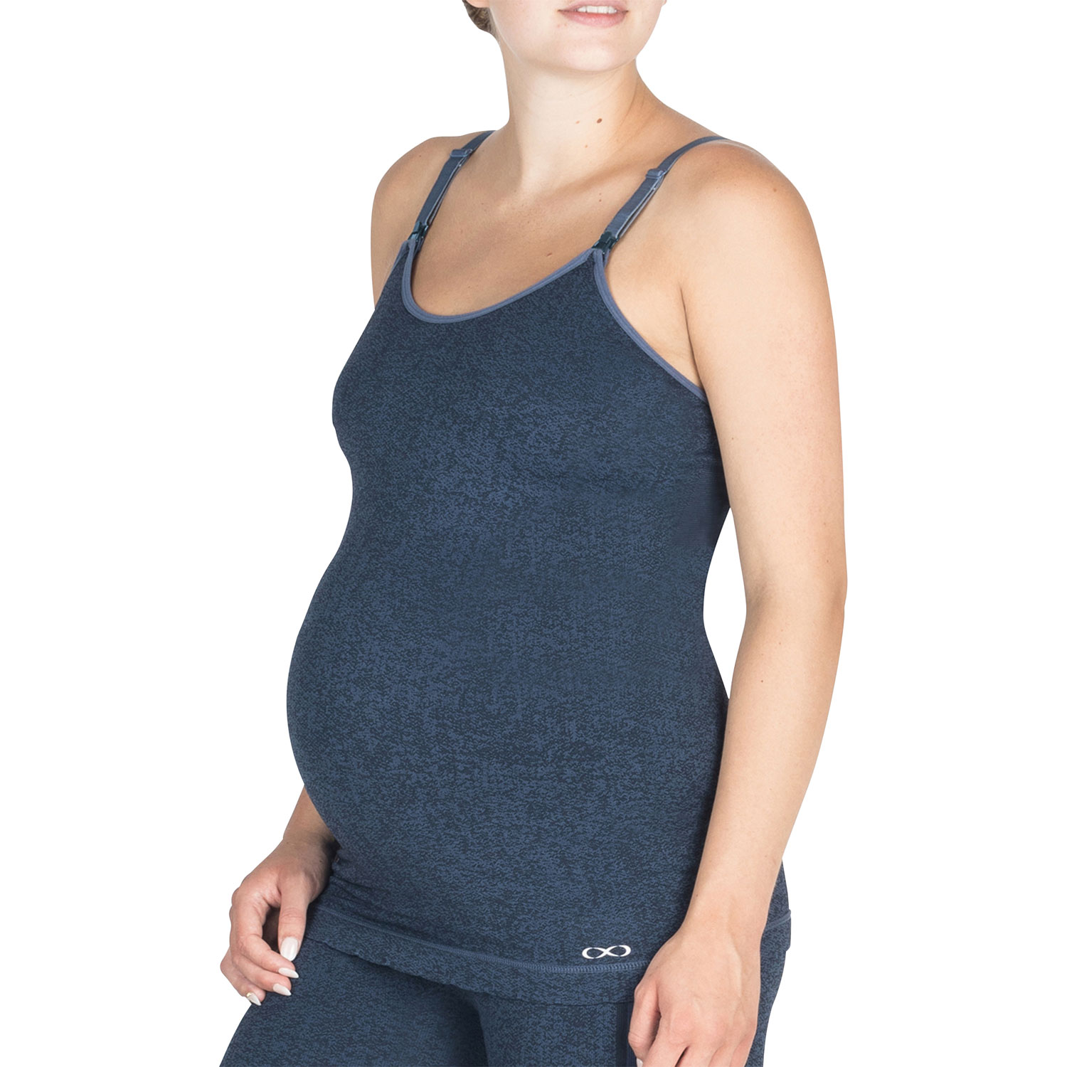 Modern Eternity Hannah Active Nursing Tank Top - Medium - Navy Jacquard
