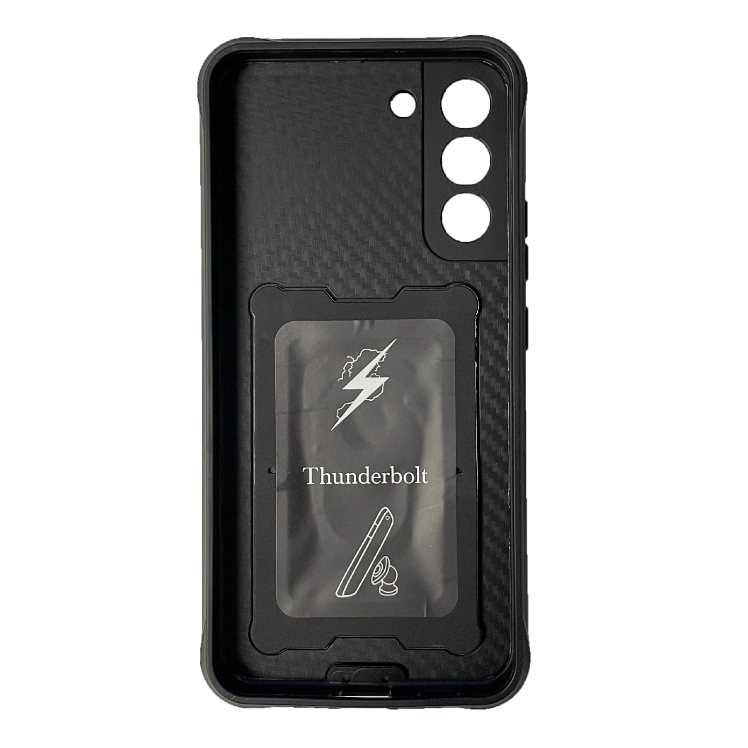 TopSave Housse pour appareil photo et béquille de protection antichoc avec support magnétique pour voiture pour Samsung Galaxy S22 6.1", noir