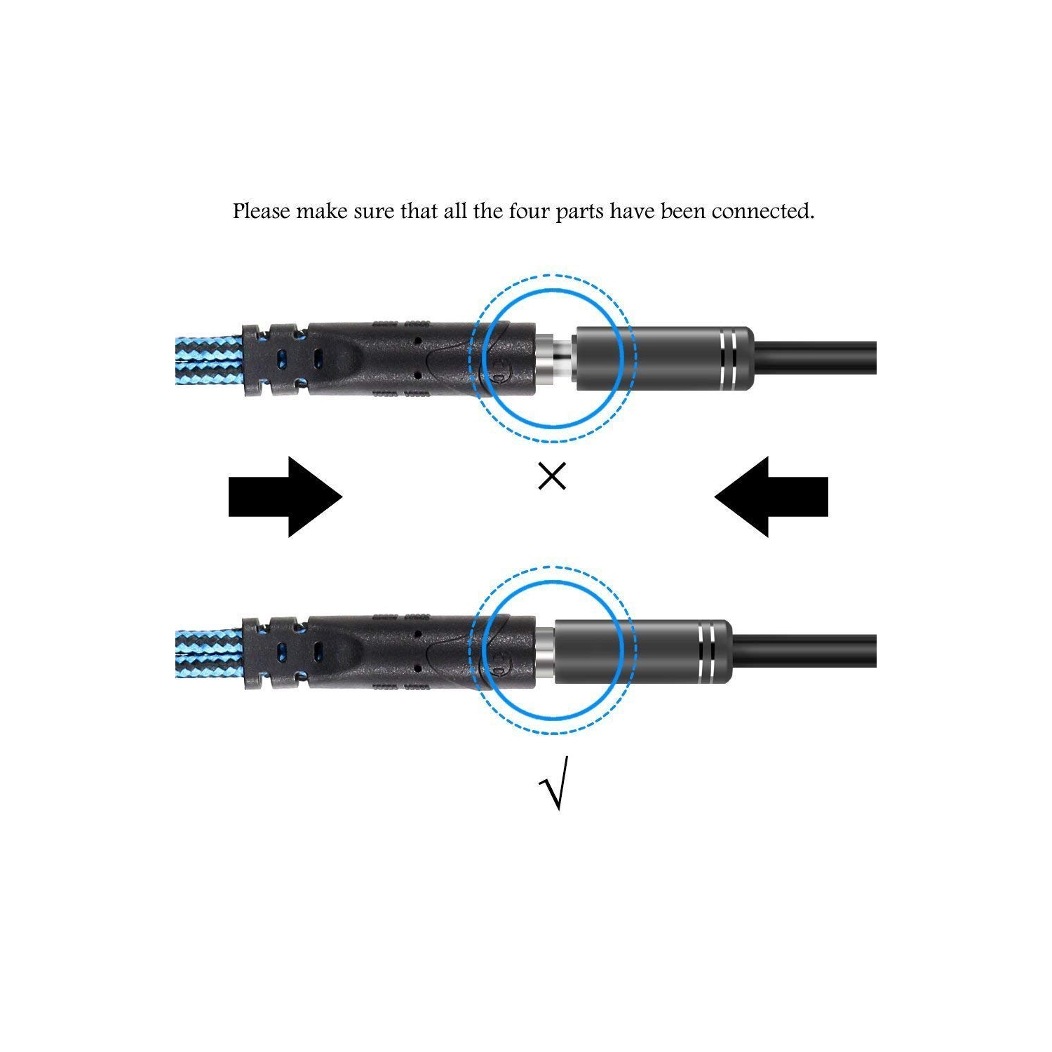 2PCS Headset Splitter Cable for PC PS4 Mac 3.5mm Jack Headphones Adapter Convertors w/Mic