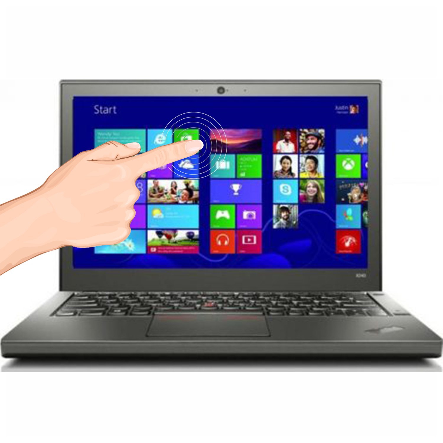 Refurbished (Good) - Lenovo ThinkPad T450 Touch Screen i5-5300U 2.3GHz, 16GB RAM, New Samsung 500 GB SSD, 14"' Wins 10 Pro - Grade A