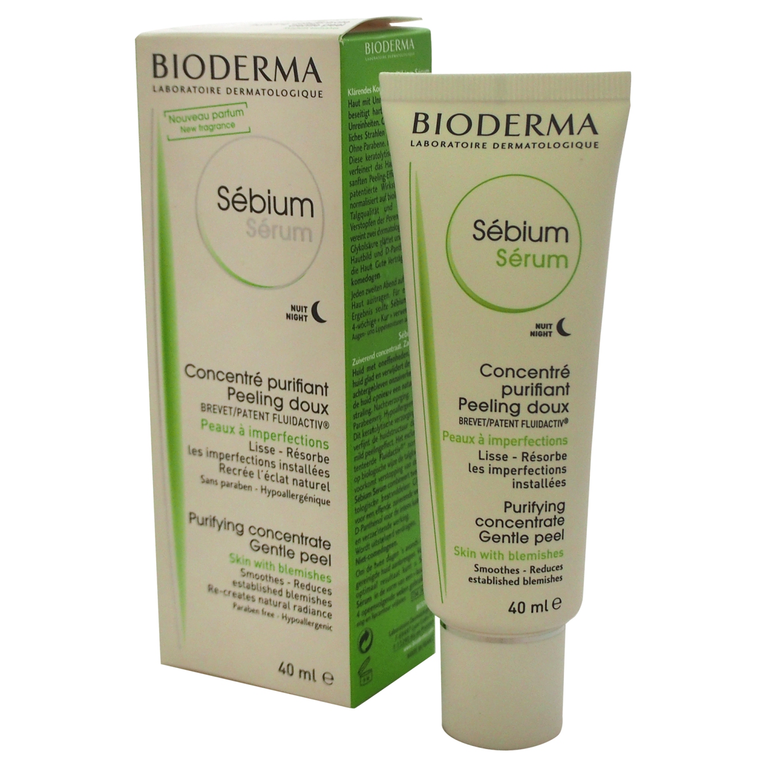 Sebium Serum Purifying Concentrate Gentle Peel by Bioderma for Unisex - 1.3 oz Serum