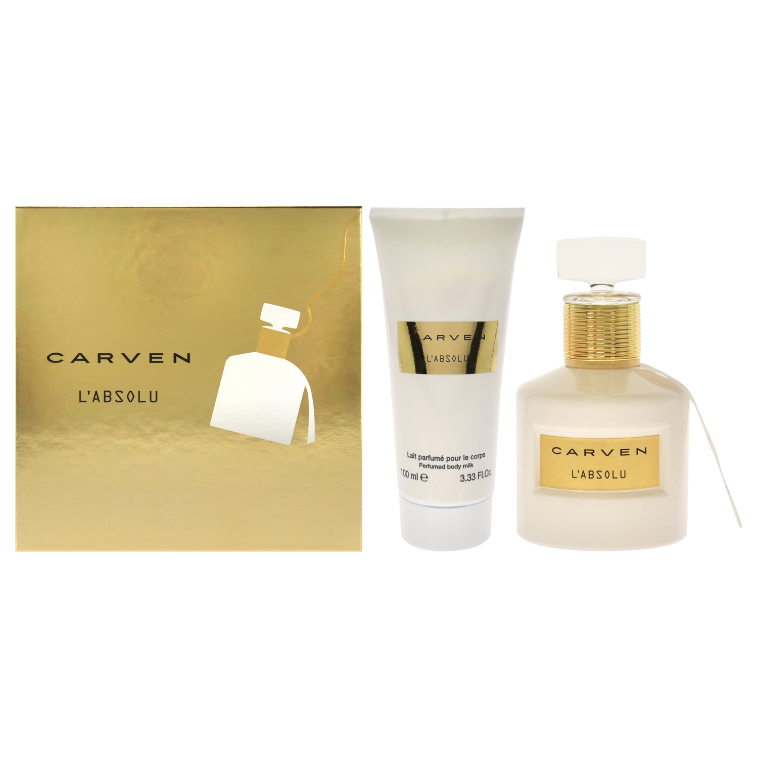 LAbsolu by Carven for Women - 2 Pc Gift Set 1.66oz EDP Spray, 3.33oz Perfume Body Milk