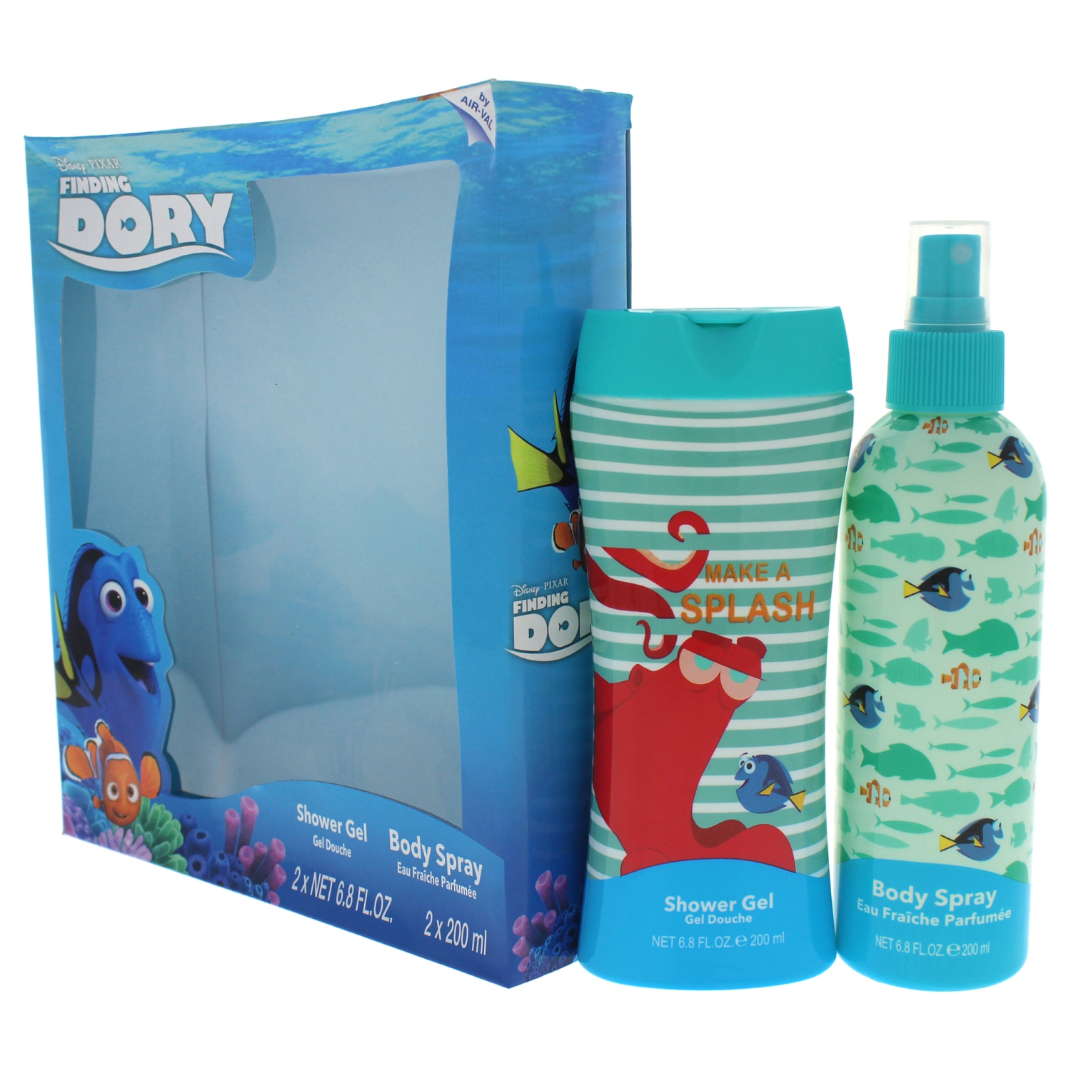 Finding Dory by Disney for Kids - 2 Pc Gift Set 6.8oz Body Spray, 6.8oz Shower Gel