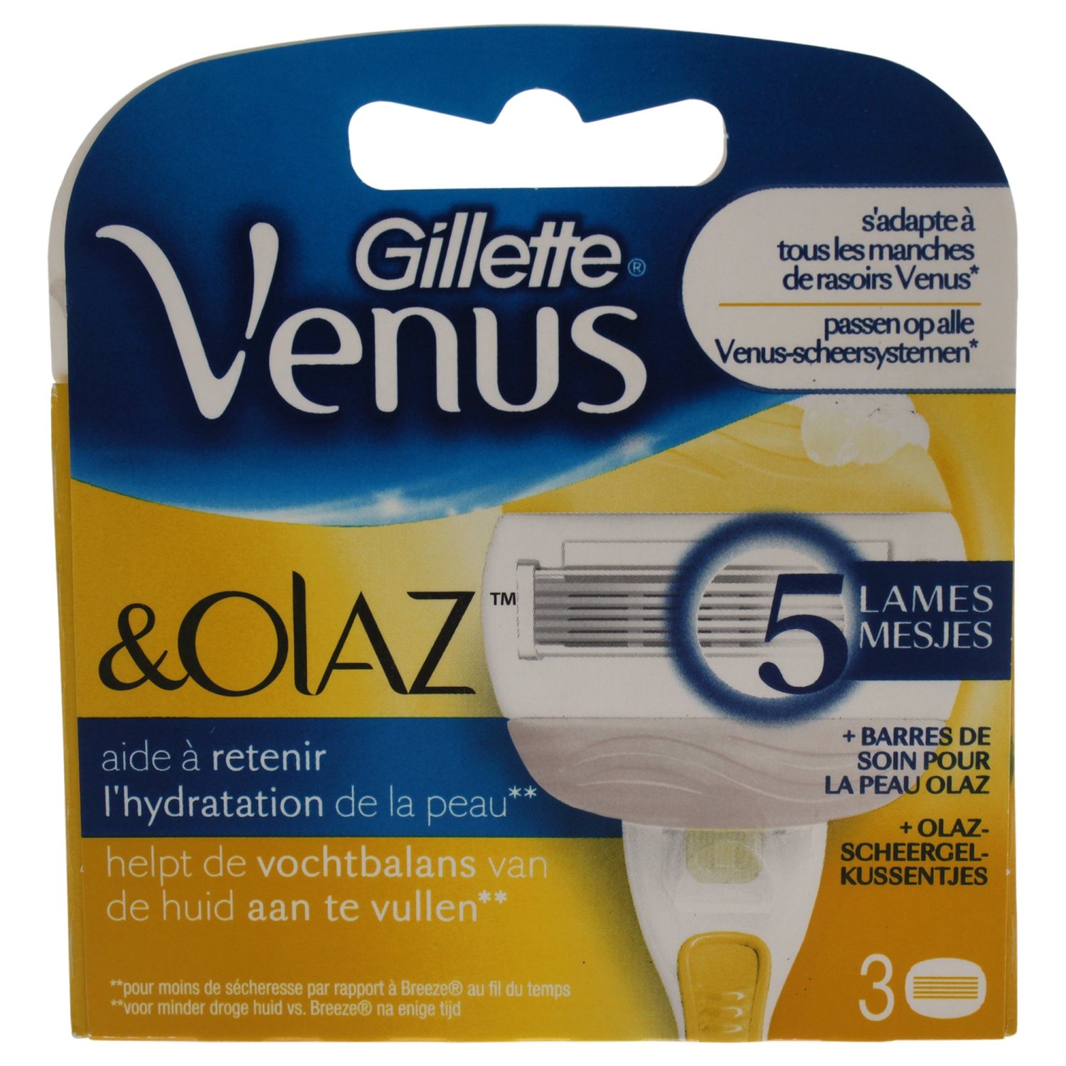 Venus and Olaz Razor Blade by Gillette for Women - 3 Count Razor Blade