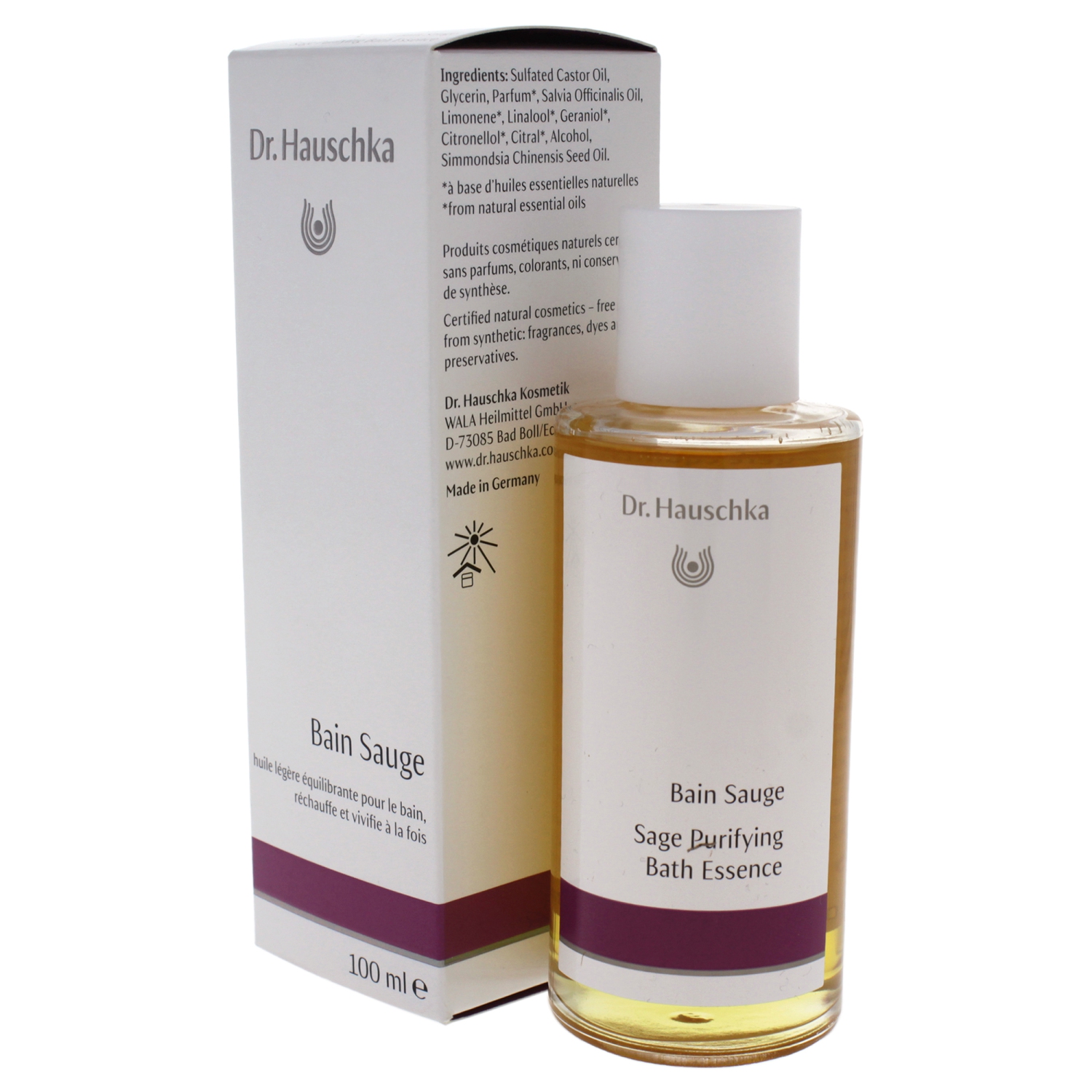 Sage Purifying Bath Essence by Dr. Hauschka for Women - 3.4 oz Body Oil