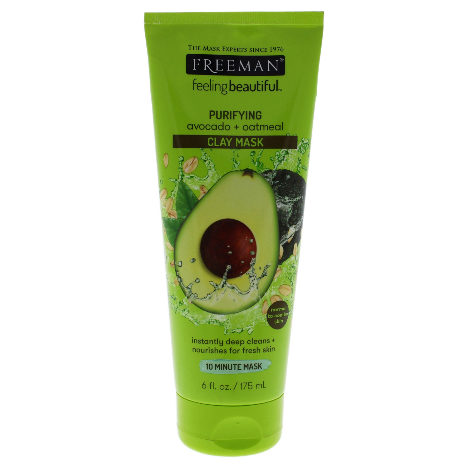 Masque purifiant en argile à l'avocat plus de Freeman pour unisexe - masque 6&nbsp;oz